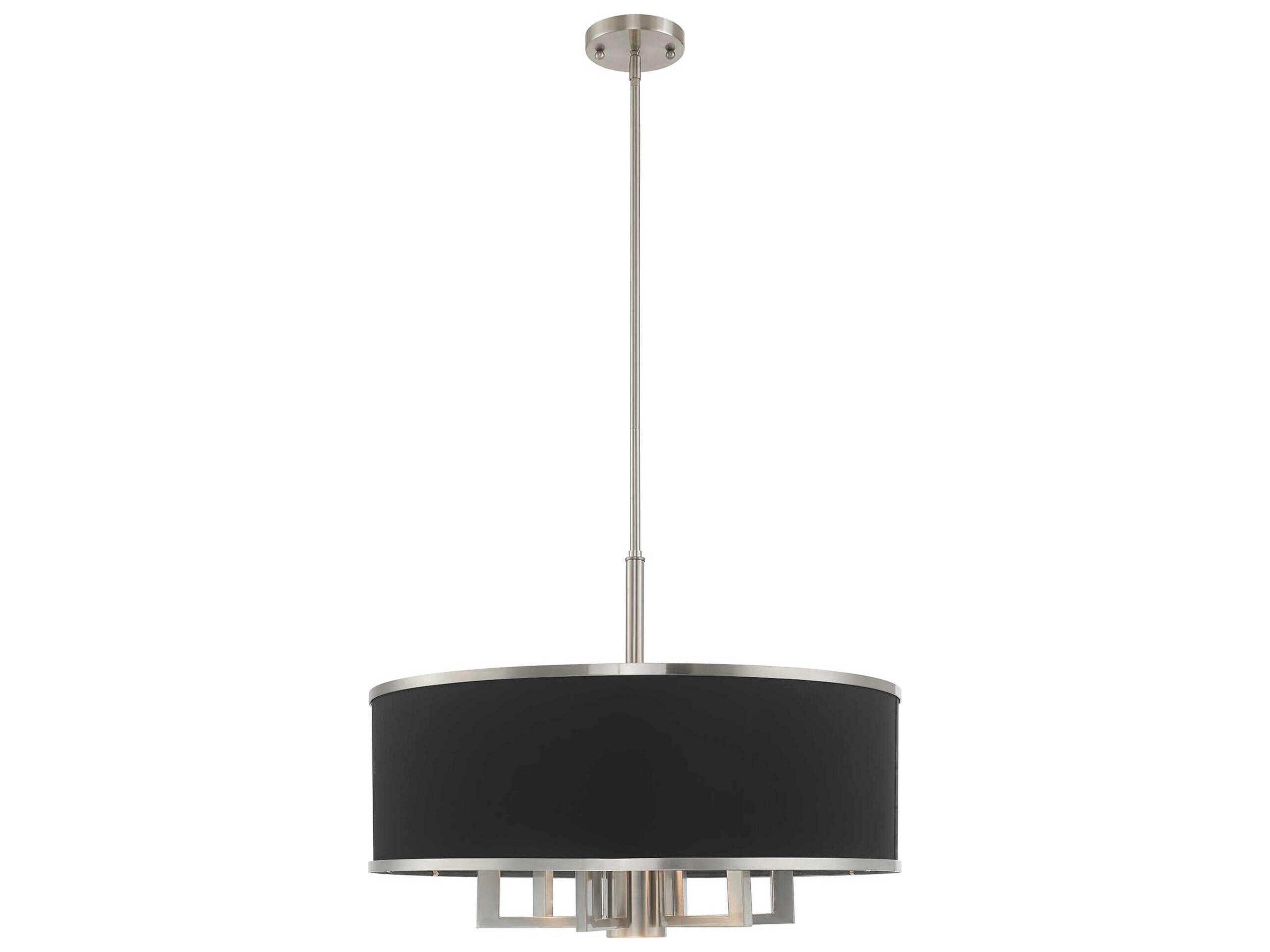 Livex Lighting Park Ridge 7-Light Brushed Nickel Drum Chandelier