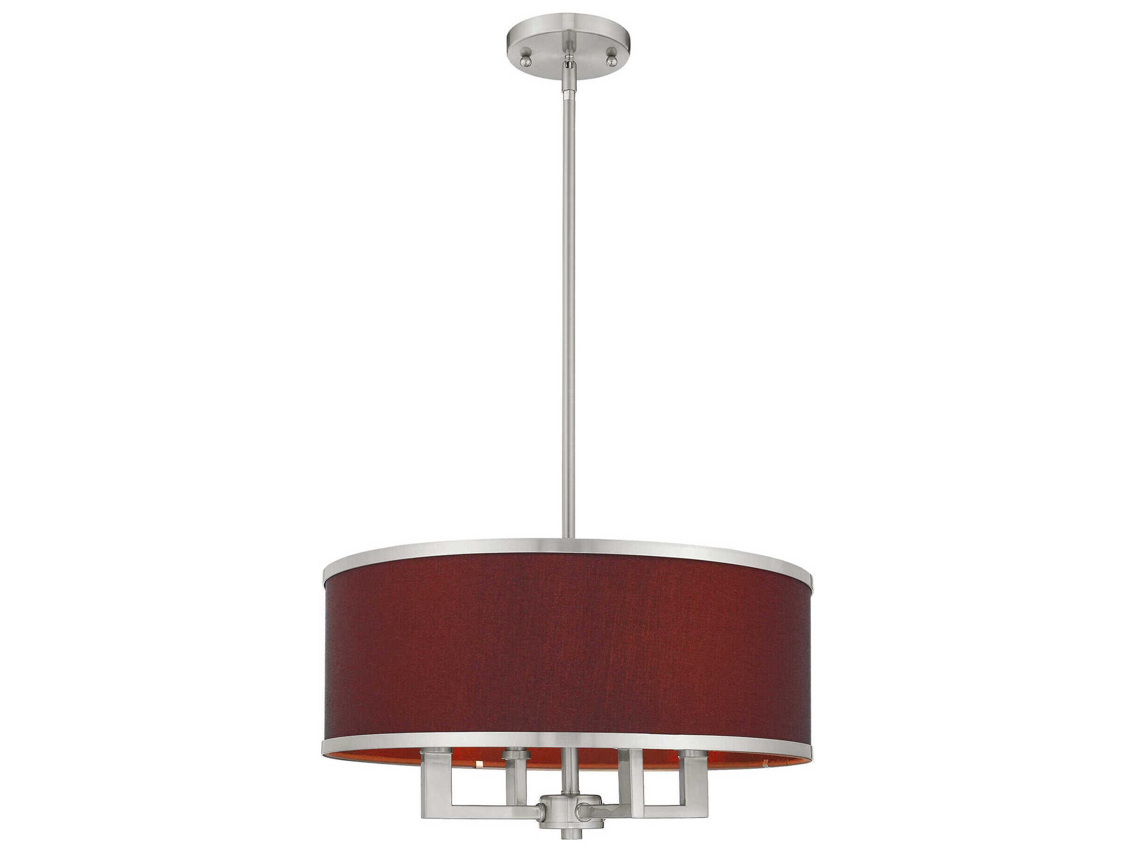 Livex Lighting Park Ridge 4-Light Brushed Nickel Candelabra Chandelier