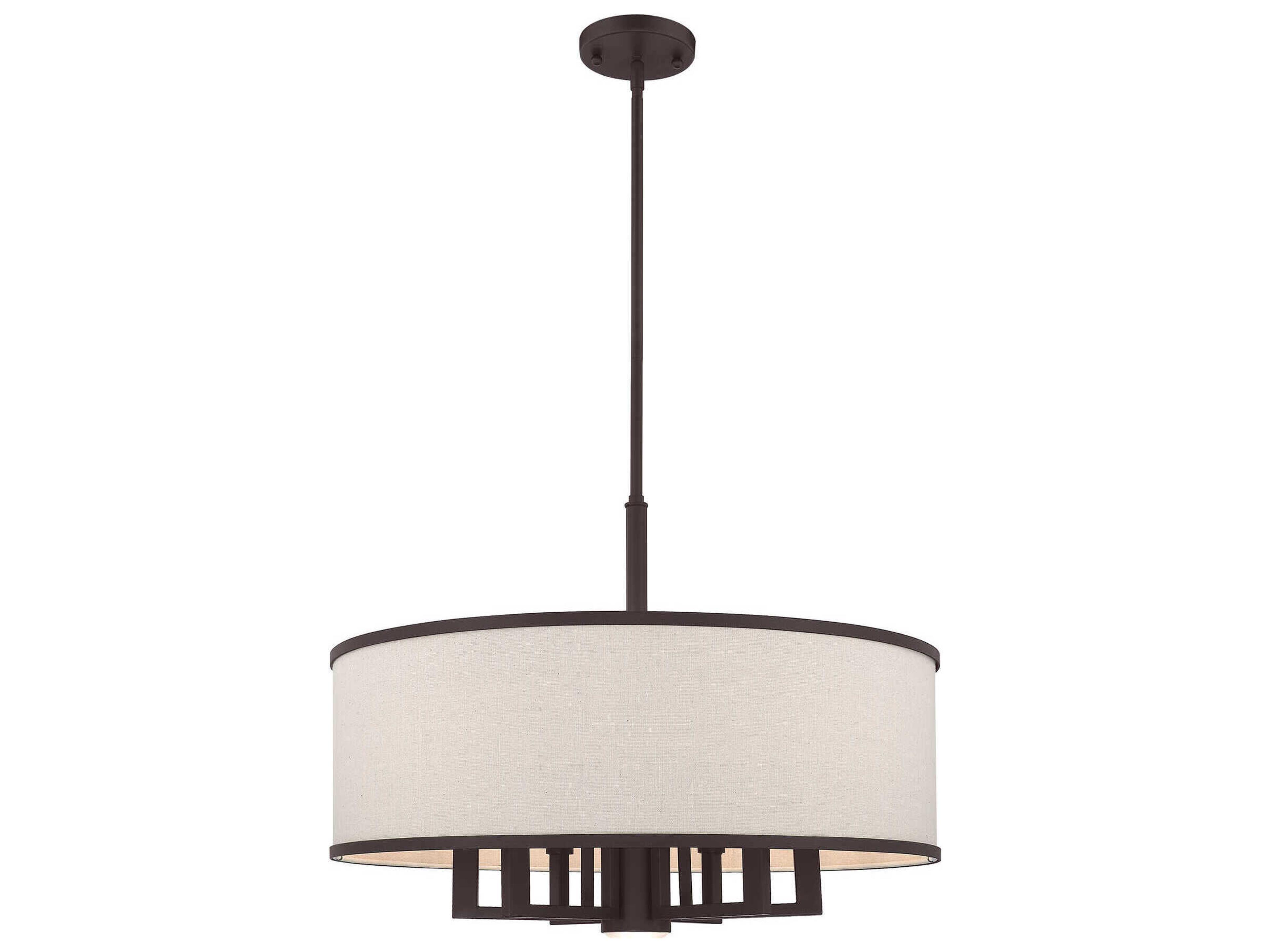 Livex Lighting Park Ridge 7-Light Bronze Candelabra Drum Chandelier