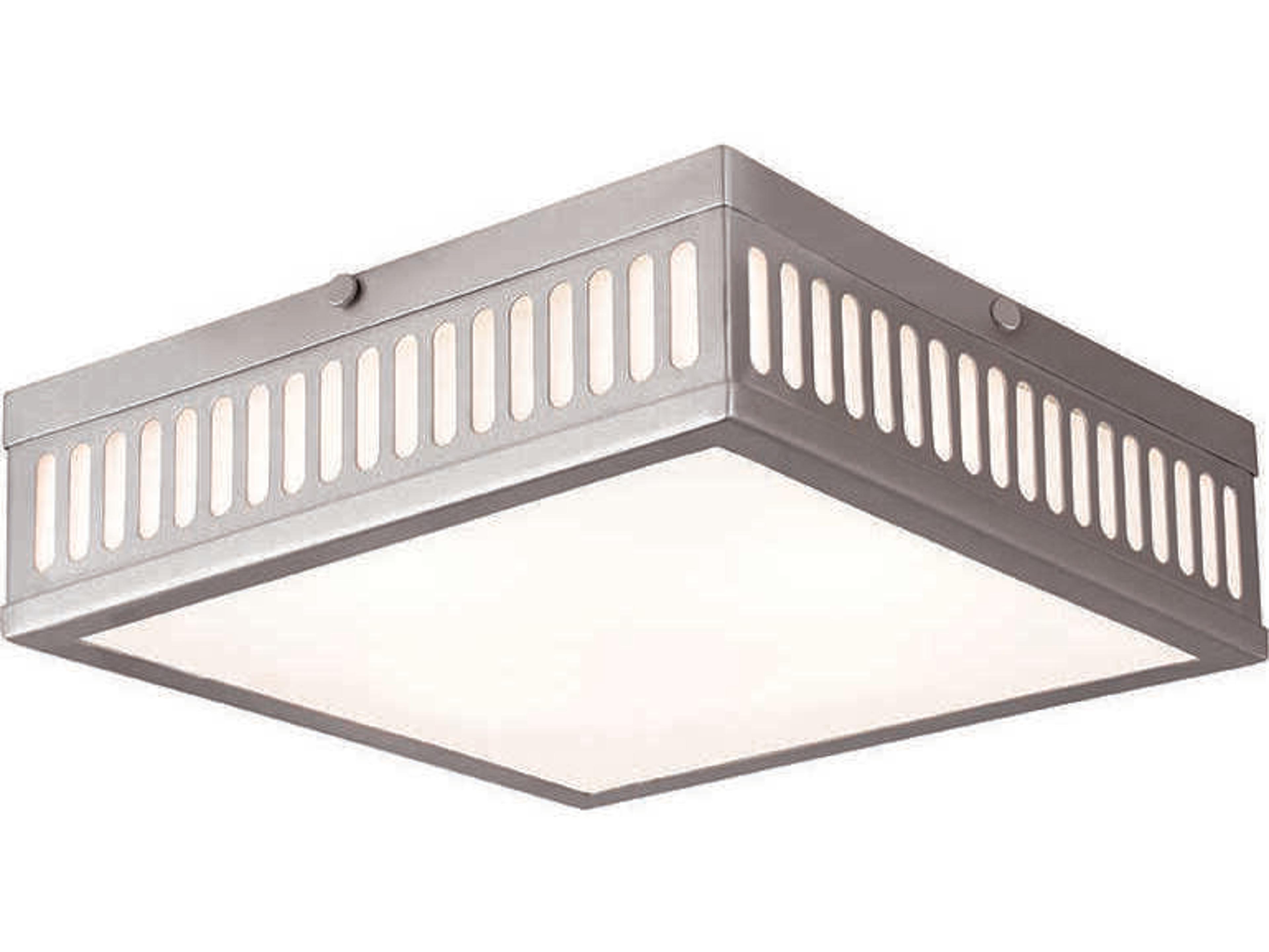 Livex Lighting Prentice 3-Light Brushed Nickel Glass Flush Mount