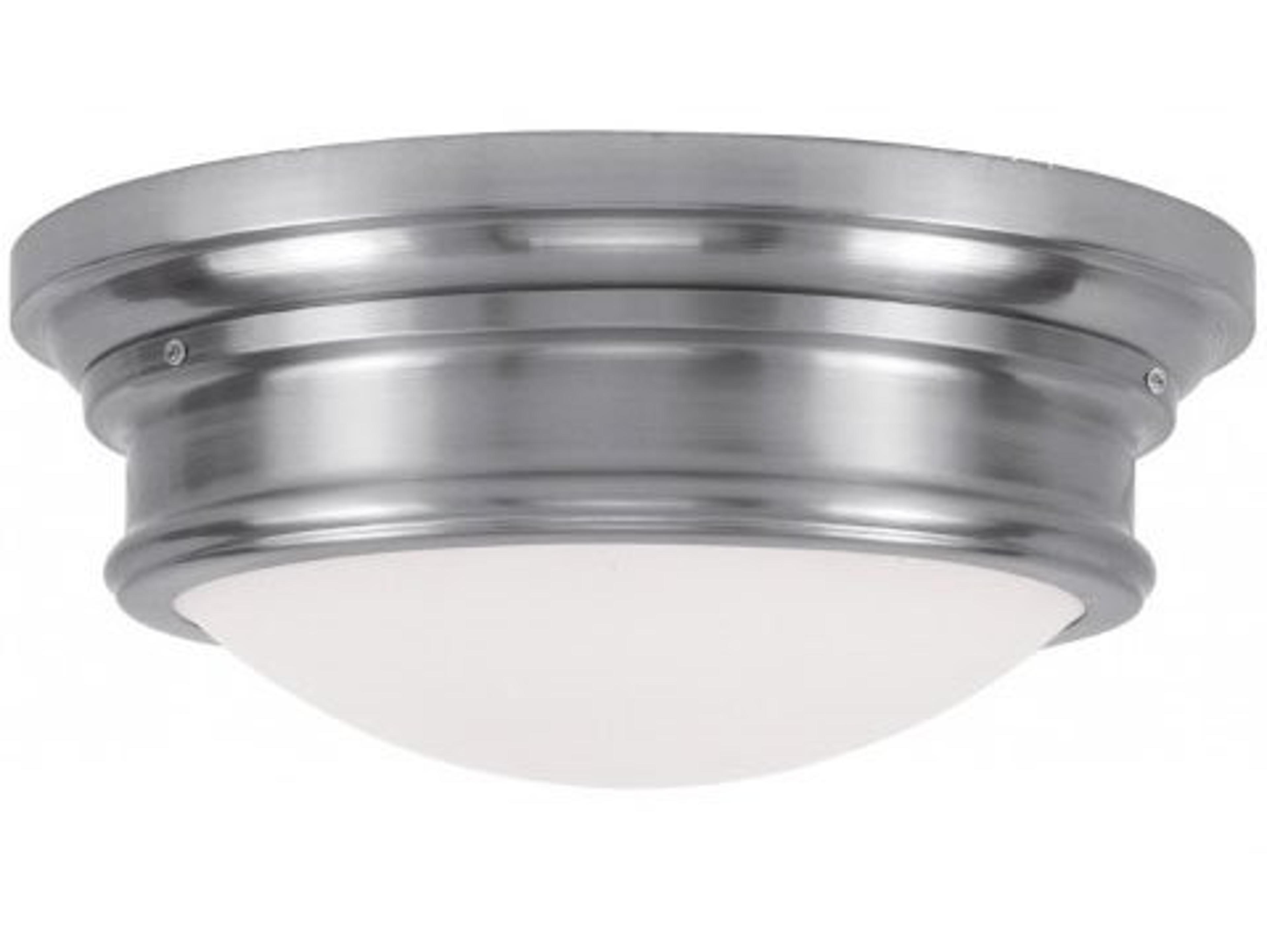 Livex Lighting Astor 3-Light Brushed Nickel Bowl Flush Mount