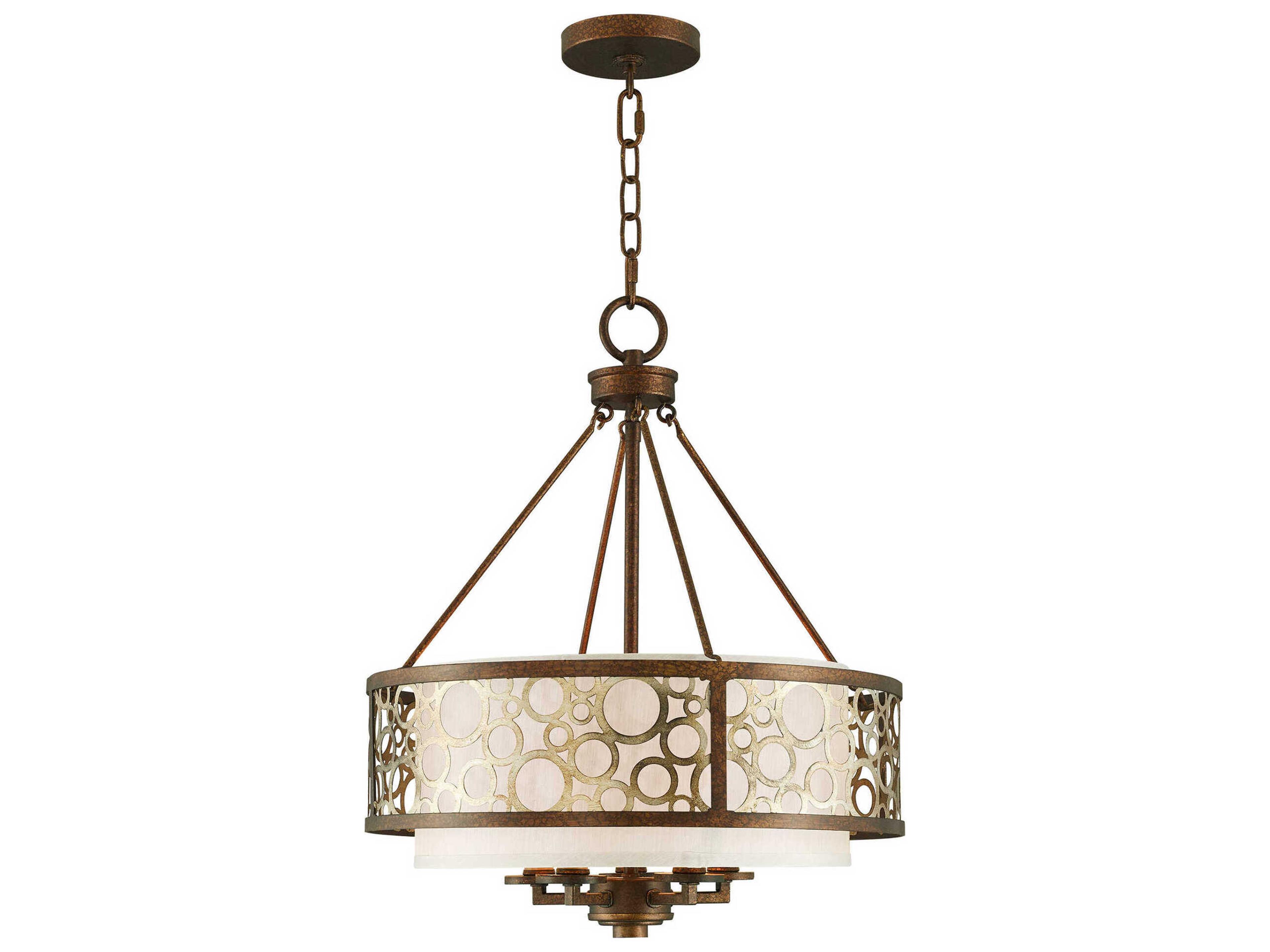 Livex Lighting Avalon 5-Light Palacial Bronze Gilded Drum Chandelier