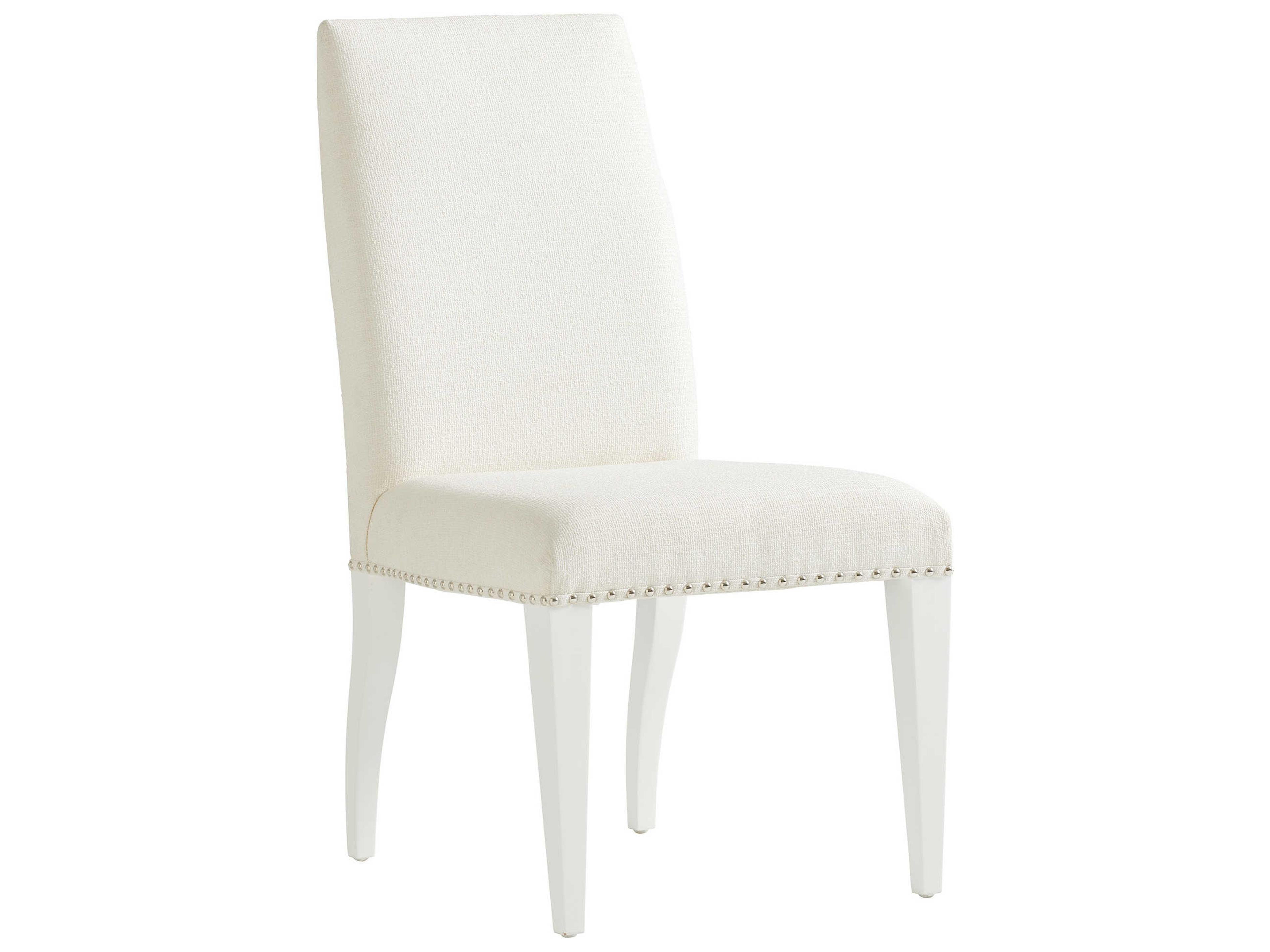 Lexington Avondale Maple Wood White Upholstered Side Dining Chair