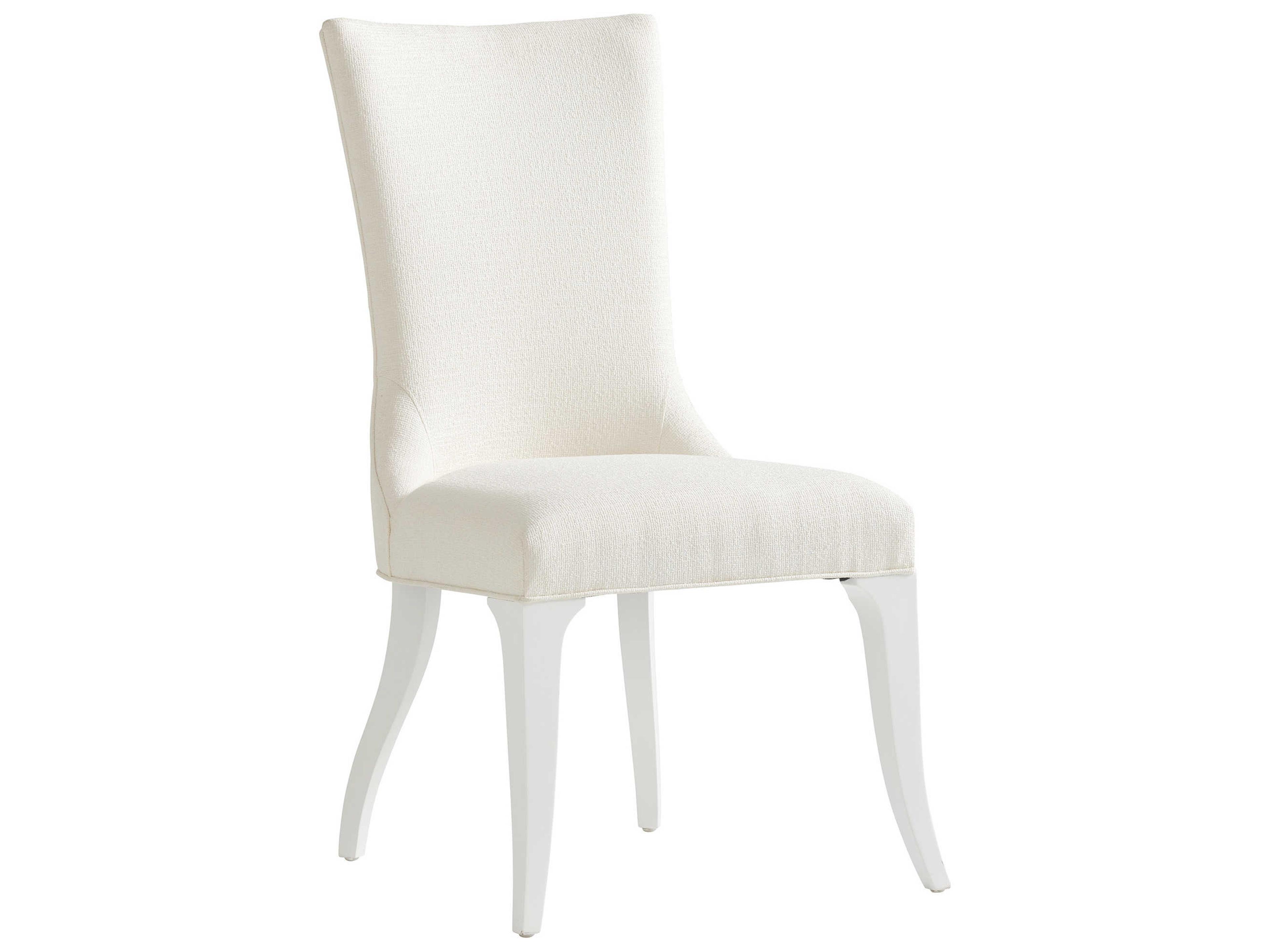 Lexington Avondale Maple Wood White Upholstered Side Dining Chair