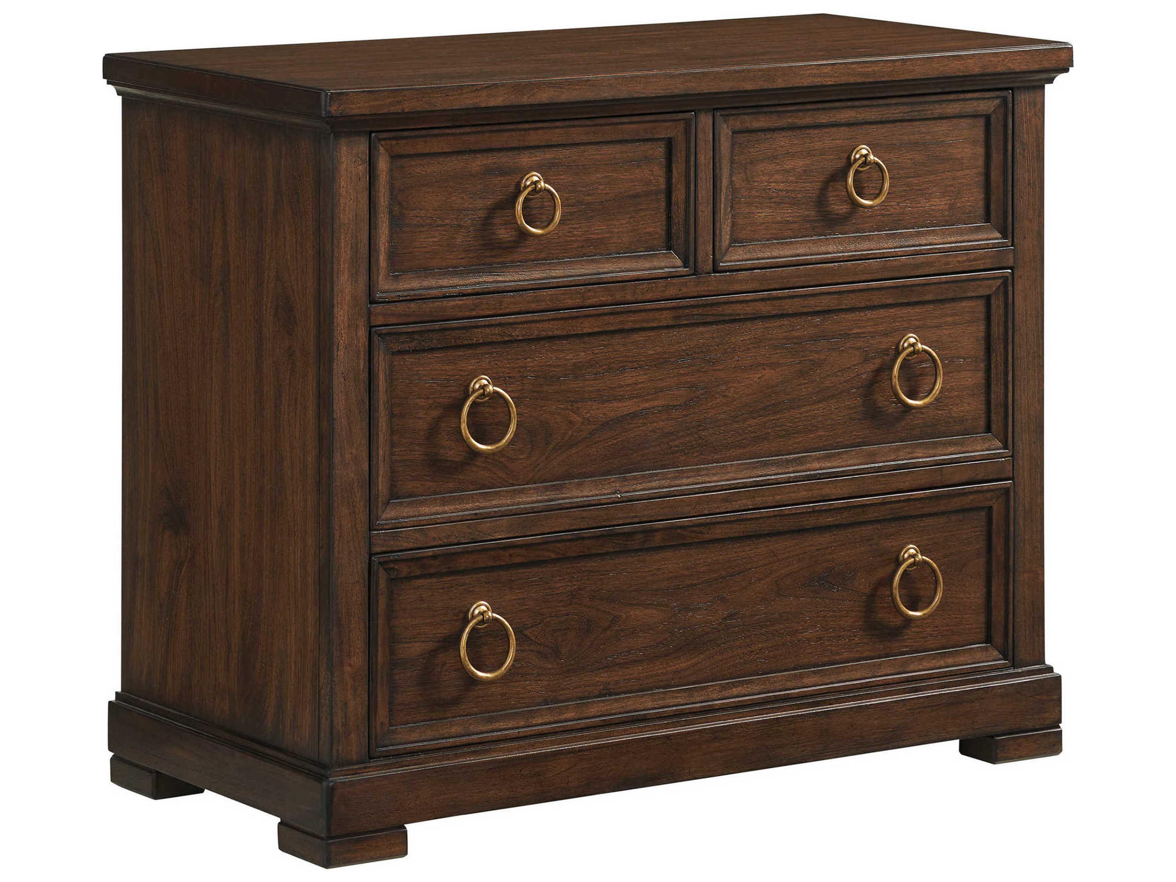 Lexington Silverado Brown Walnut Wood Chest Nightstand