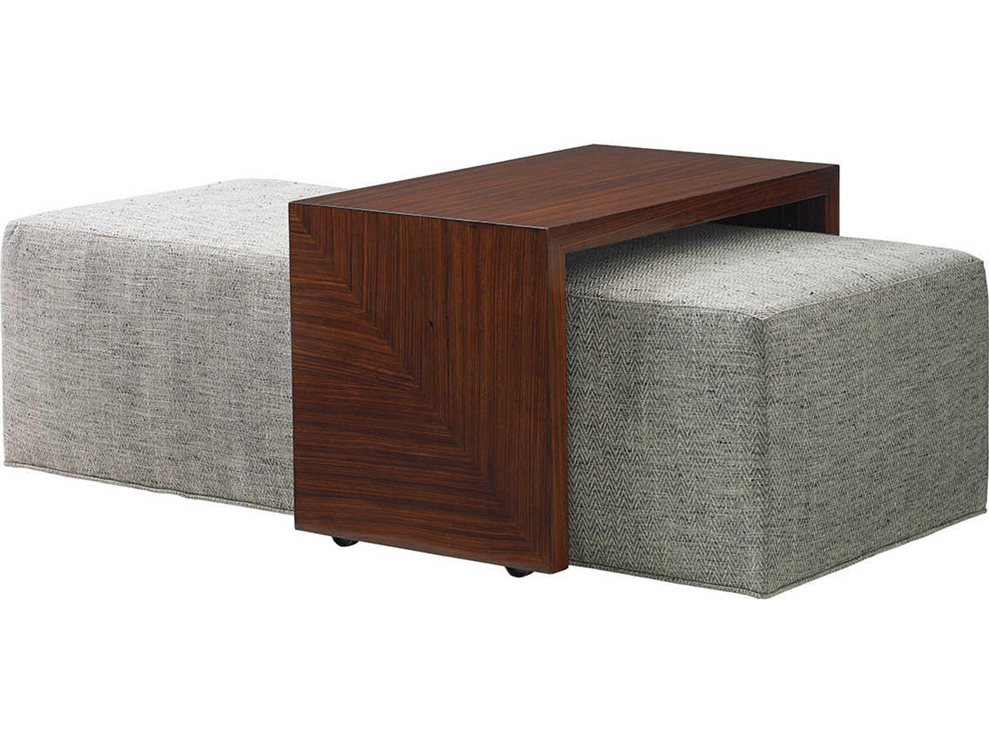 Lexington Upholstery Gray Upholstered Ottoman