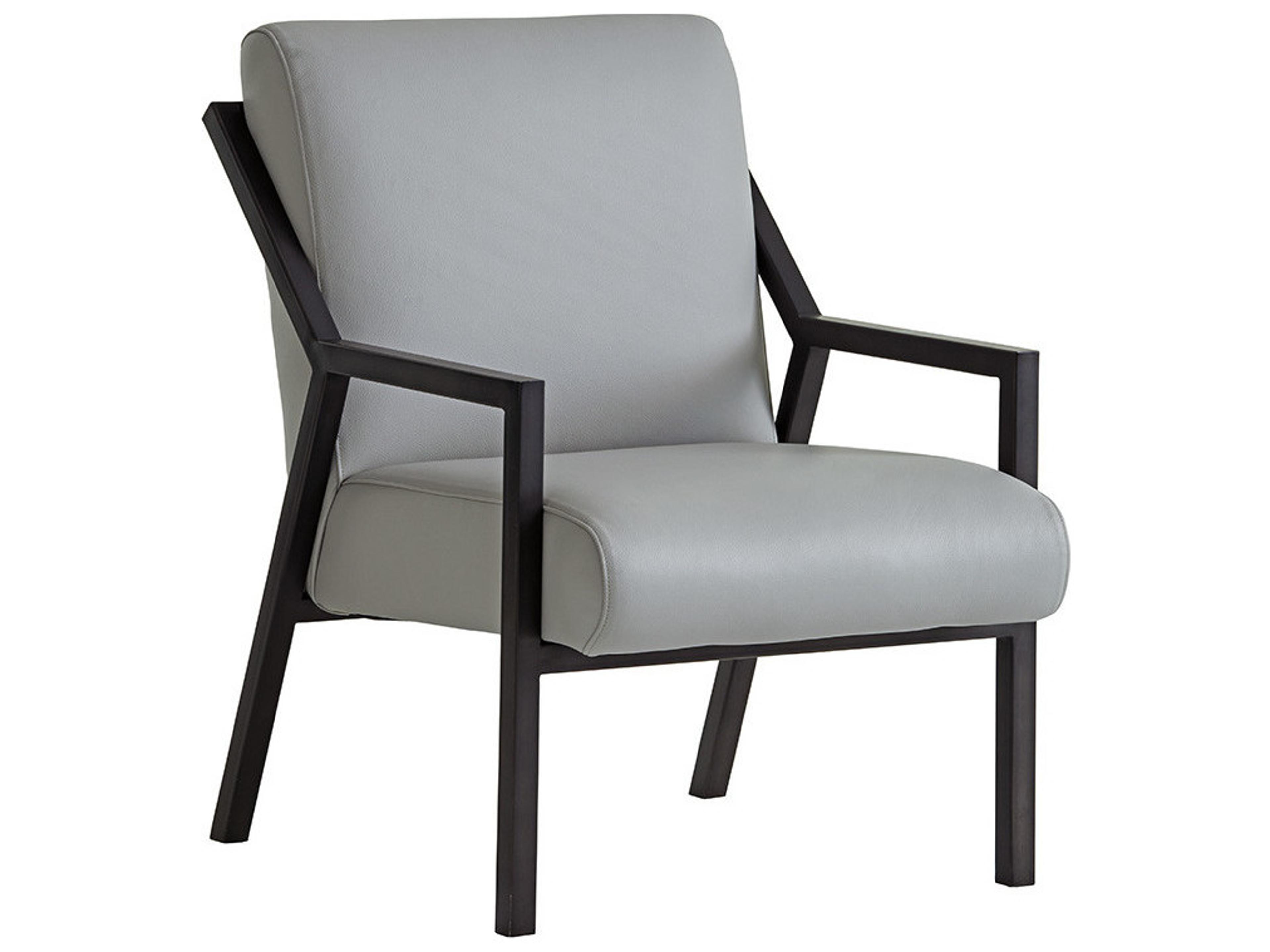 Lexington Santana Gray Leather Accent Chair
