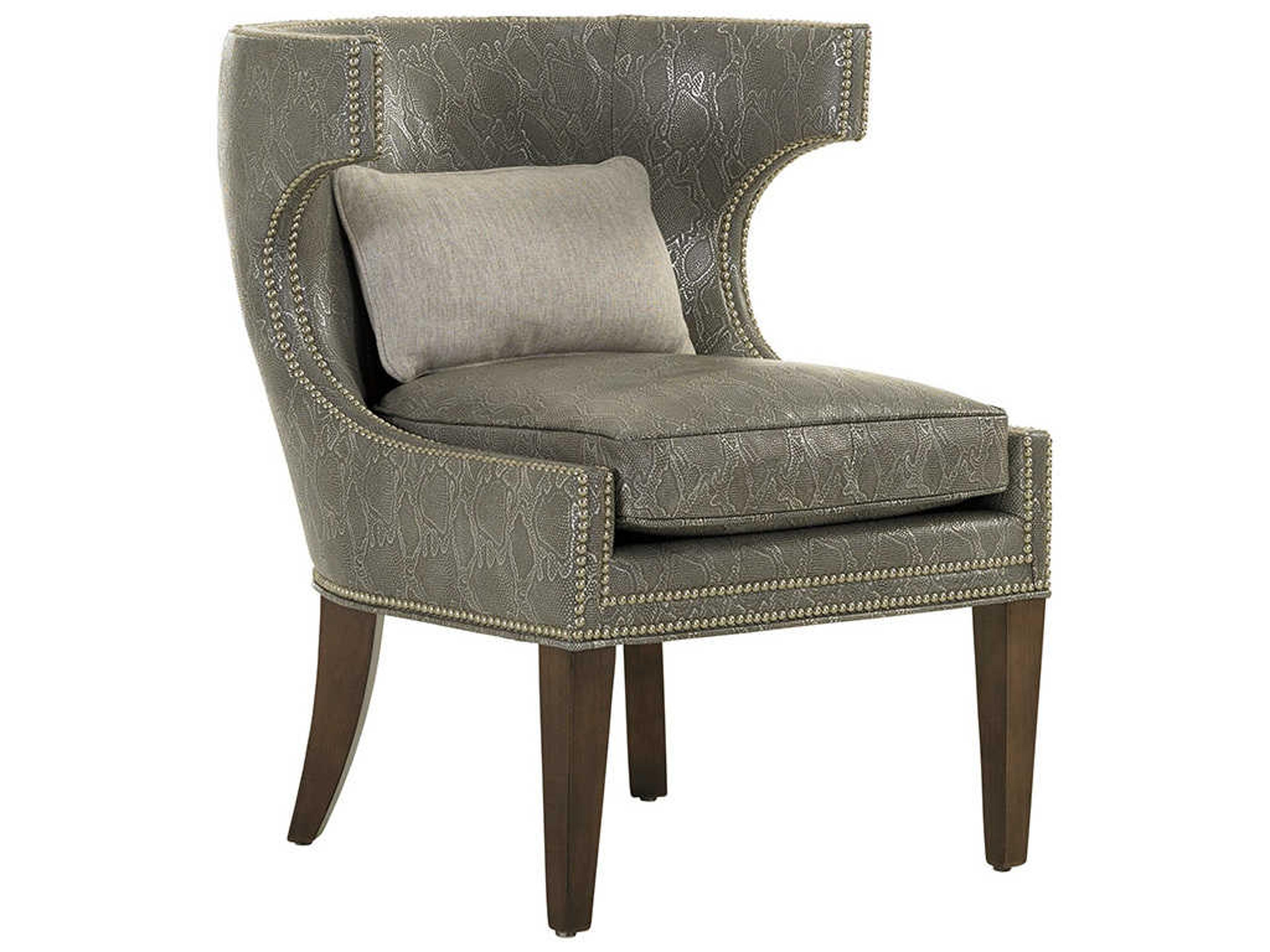 Lexington Macarthur Park Gray Leather Accent Chair