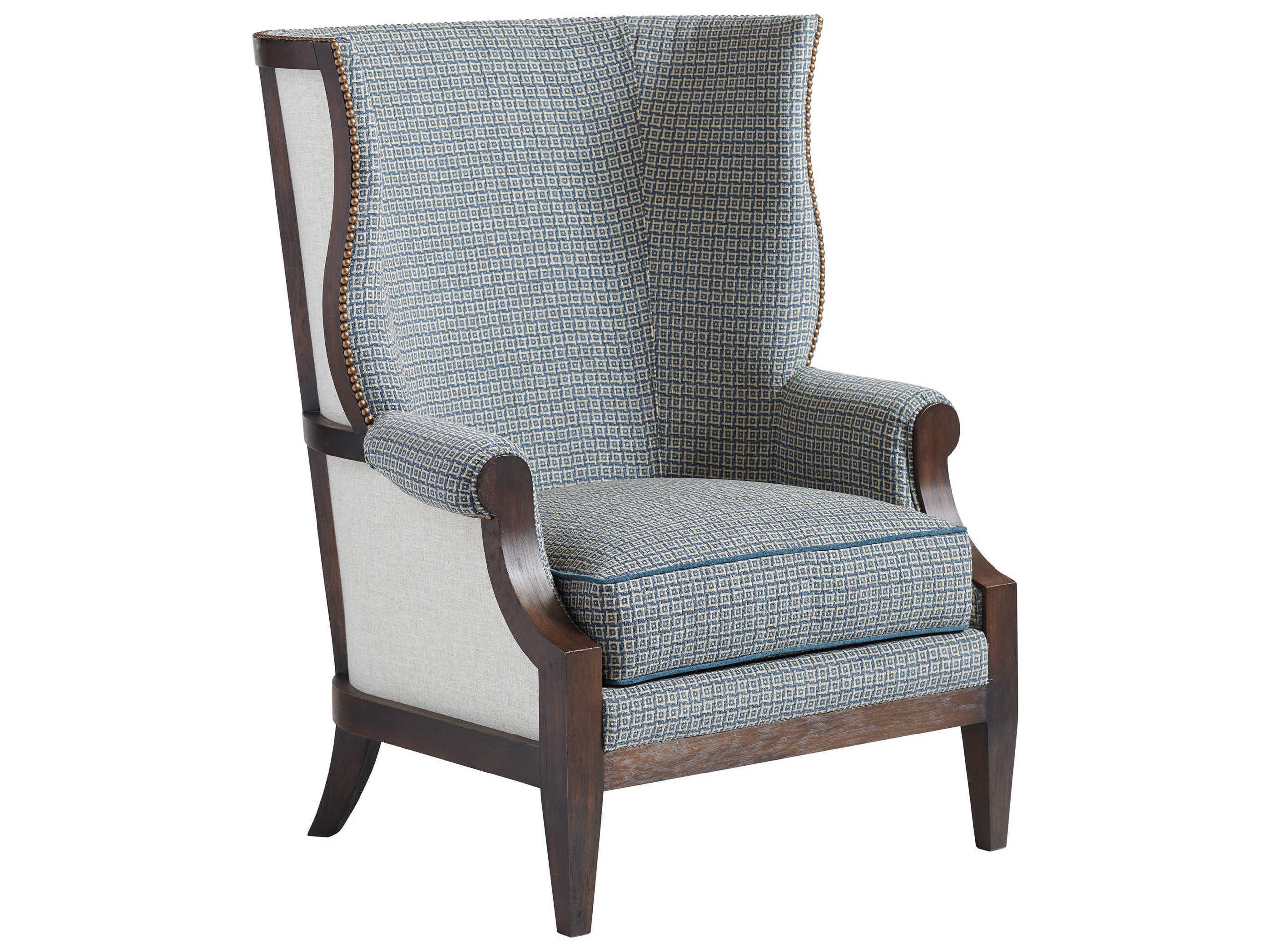 Lexington Silverado Blue Fabric Accent Chair