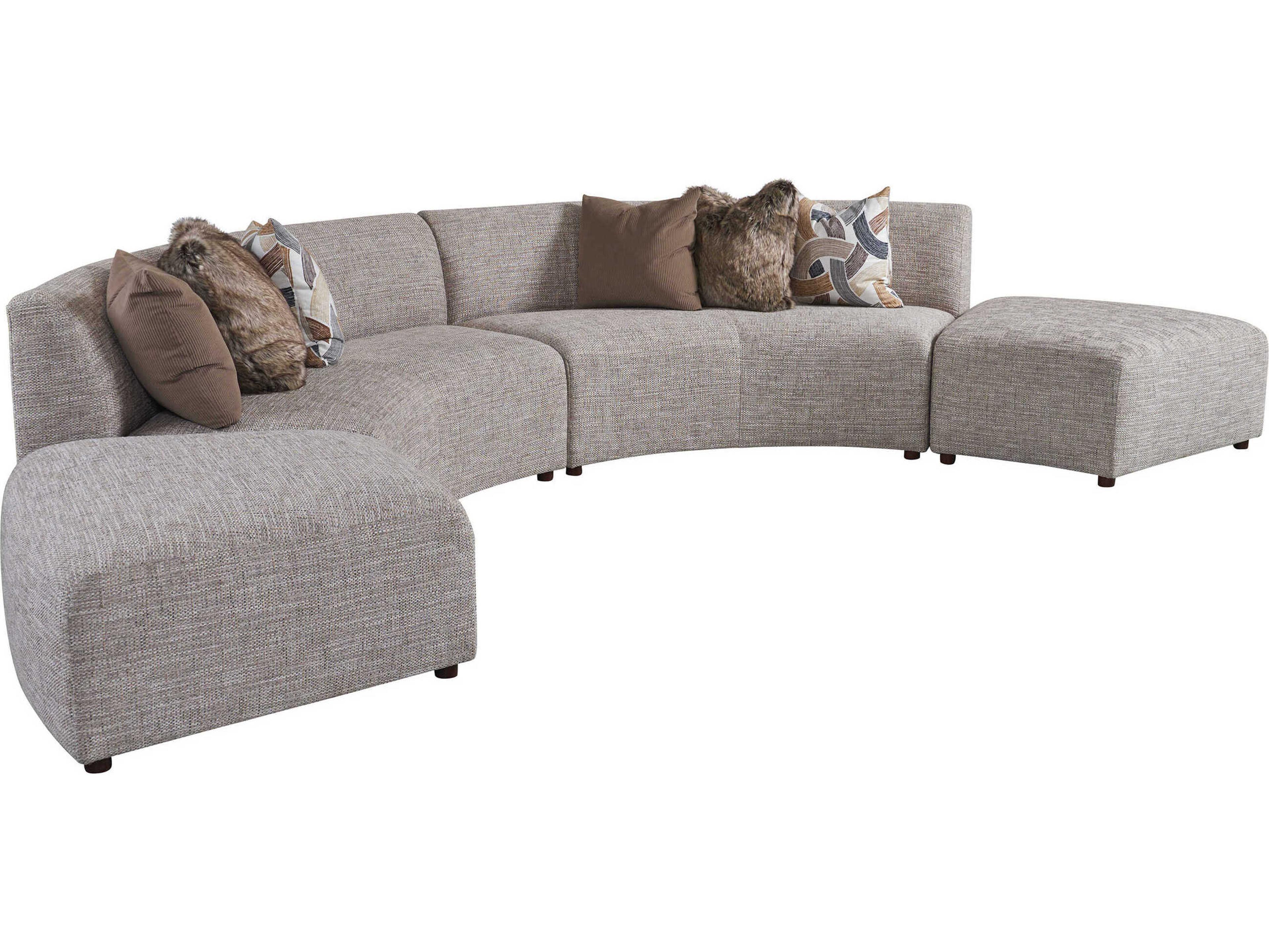 Lexington Zanzibar Gray Upholstered Sectional Sofa
