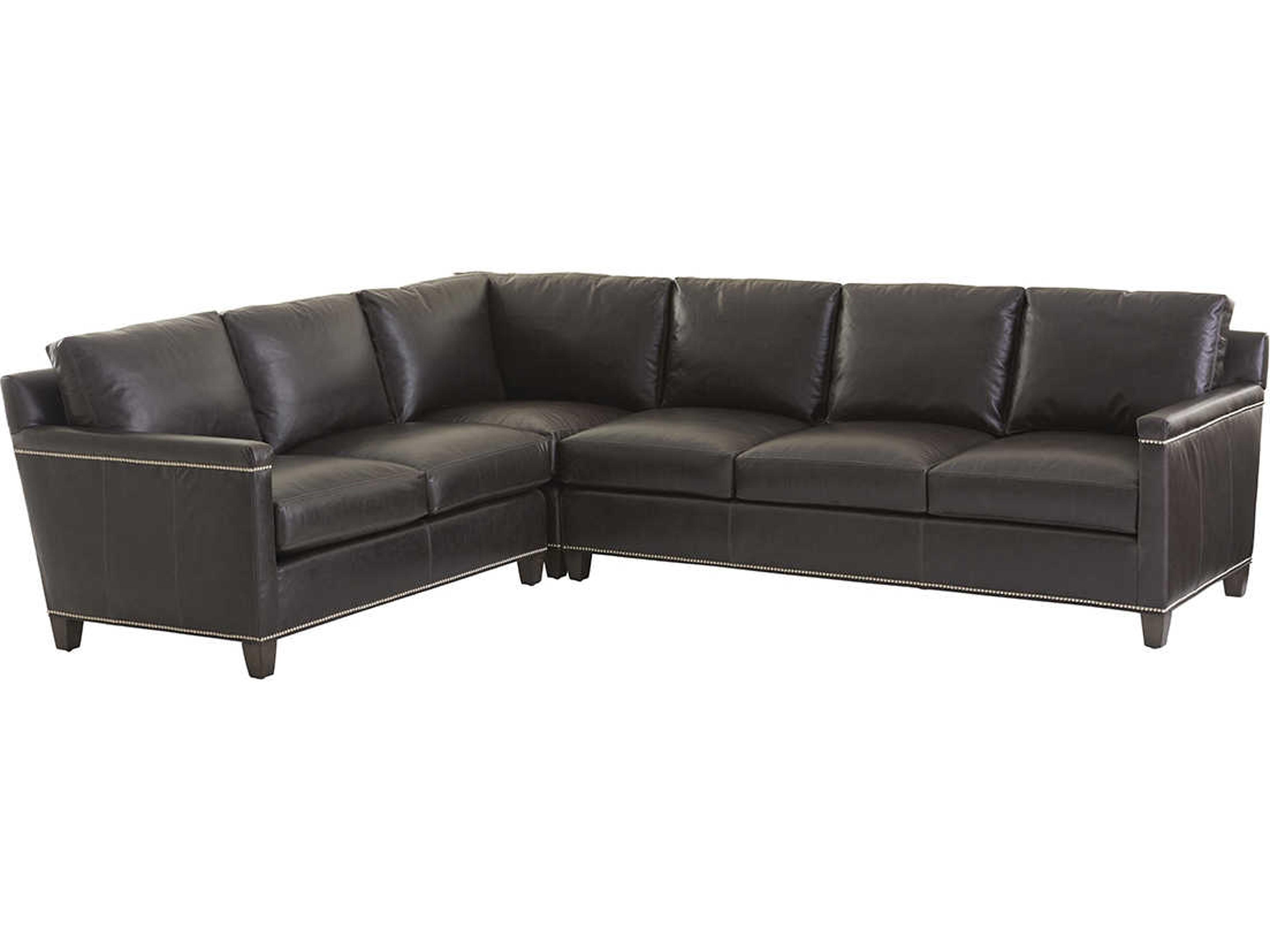 Lexington Carrera Brown Leather Sectional Sofa
