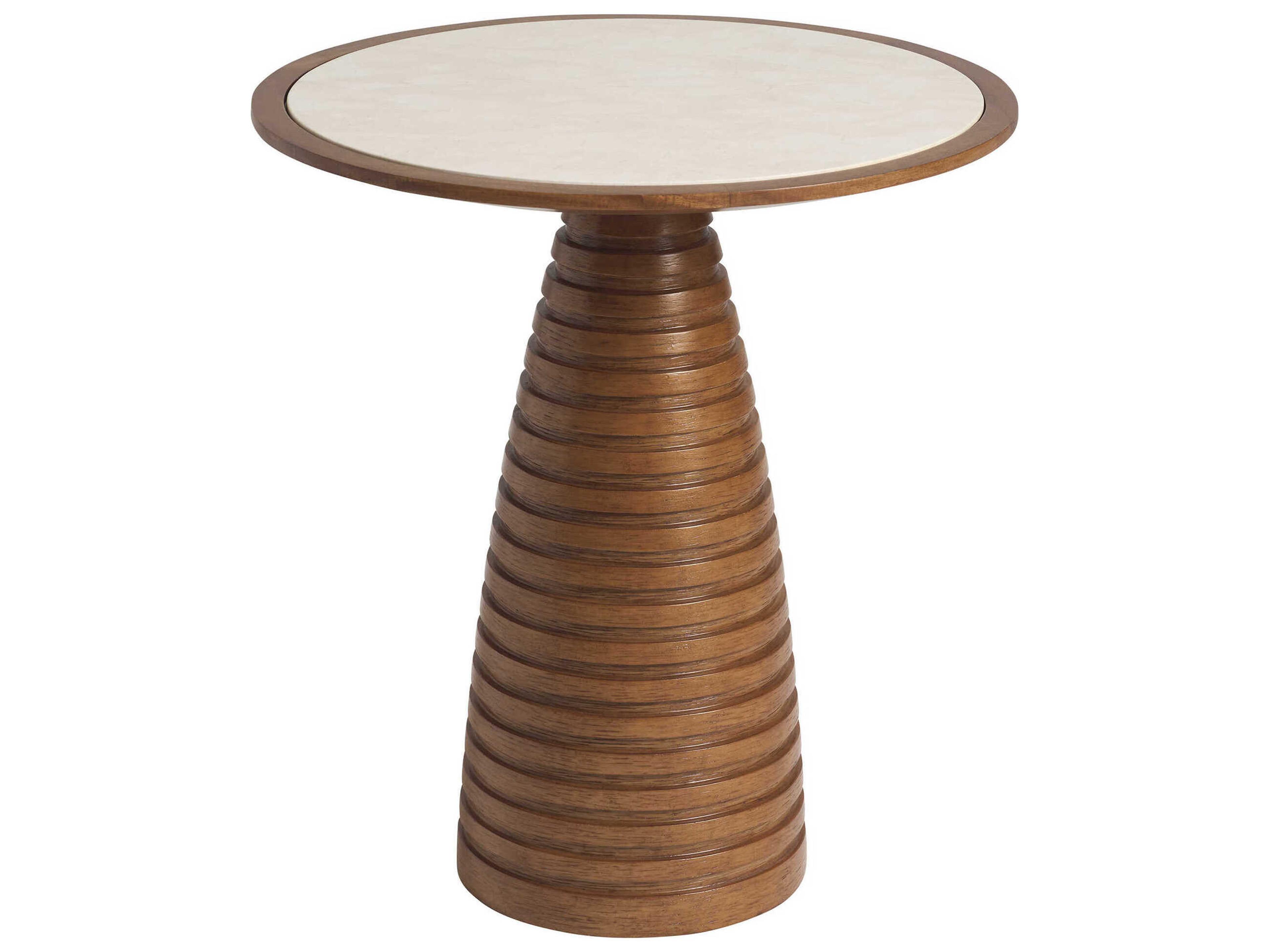 Lexington La Costa Ortega Round Marble End Table