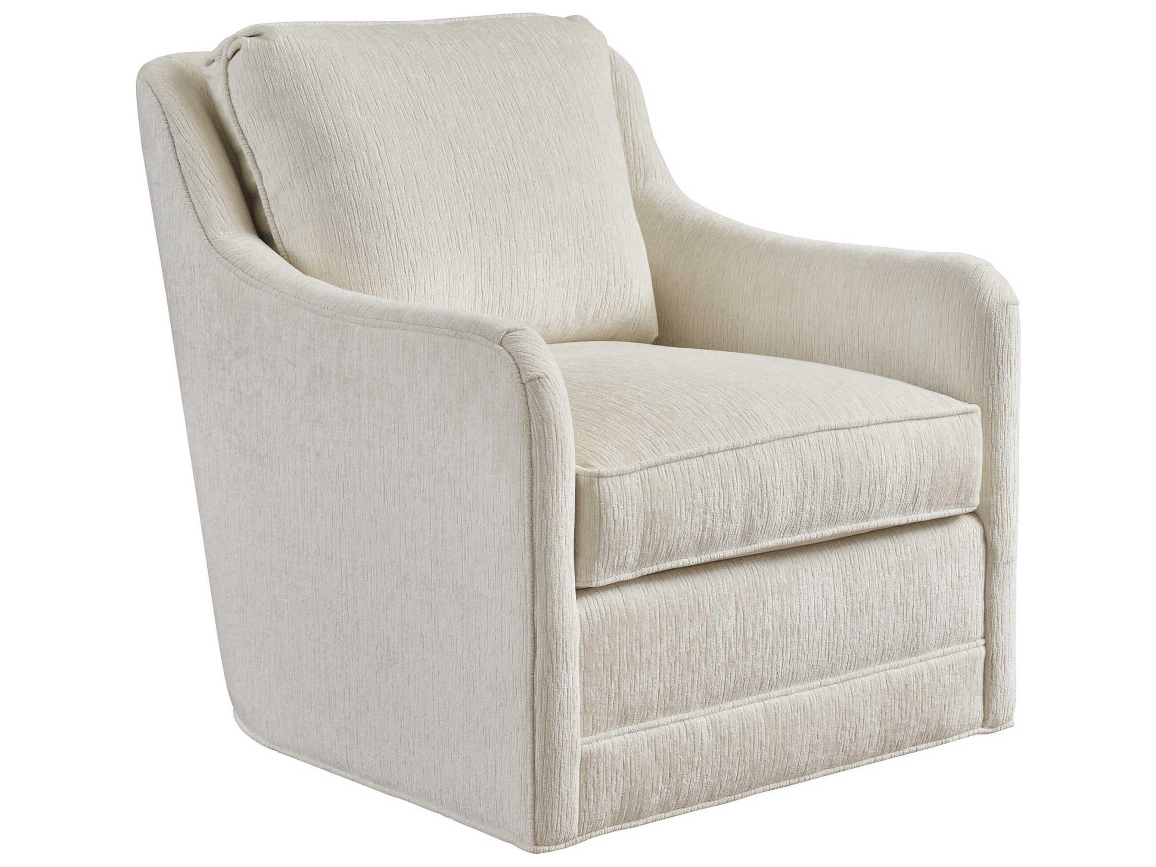 Lexington Rendezvous Glenhaven Swivel White Accent Chair 