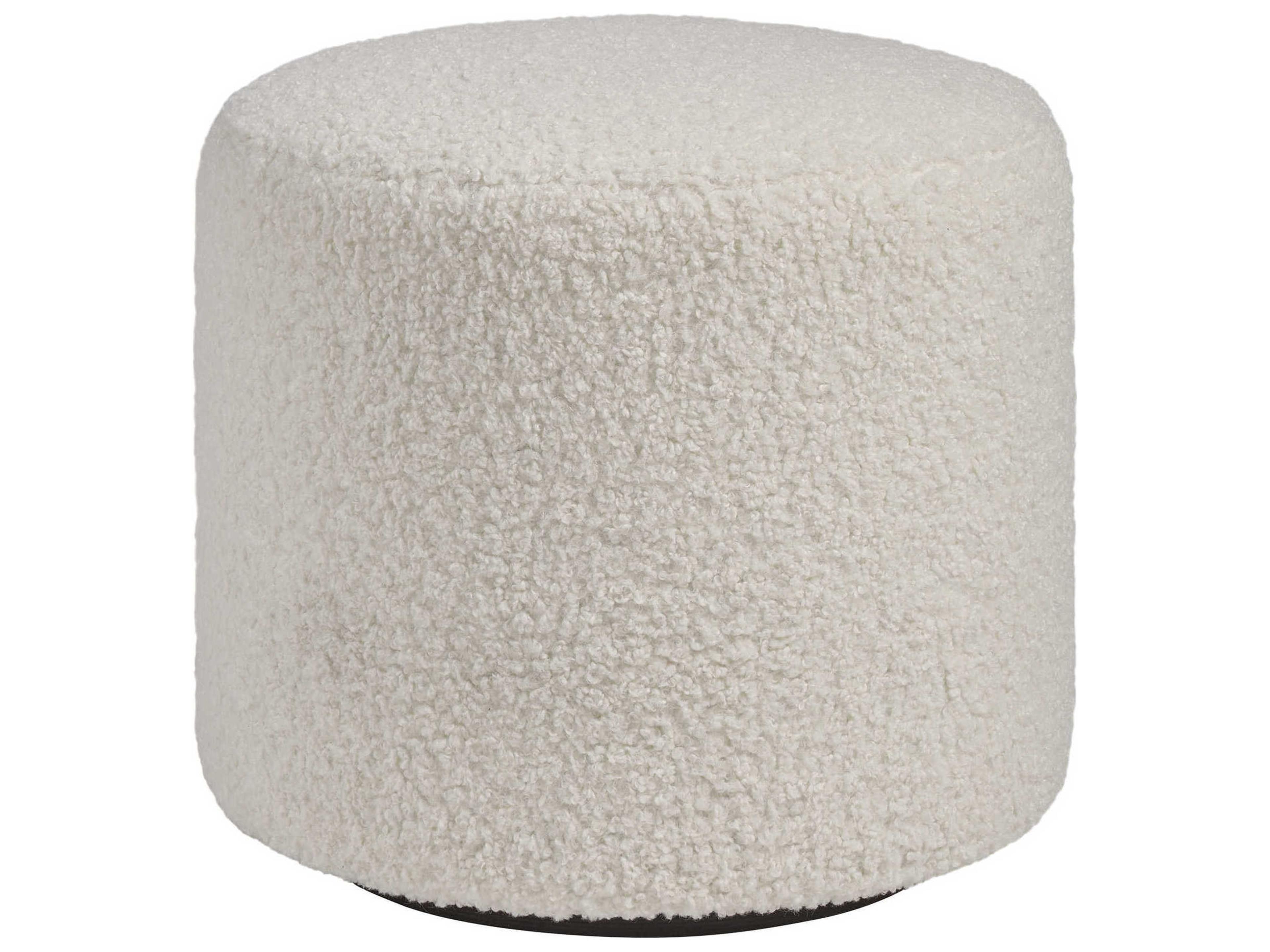 Lexington La Costa Three Arch White Upholstered Ottoman