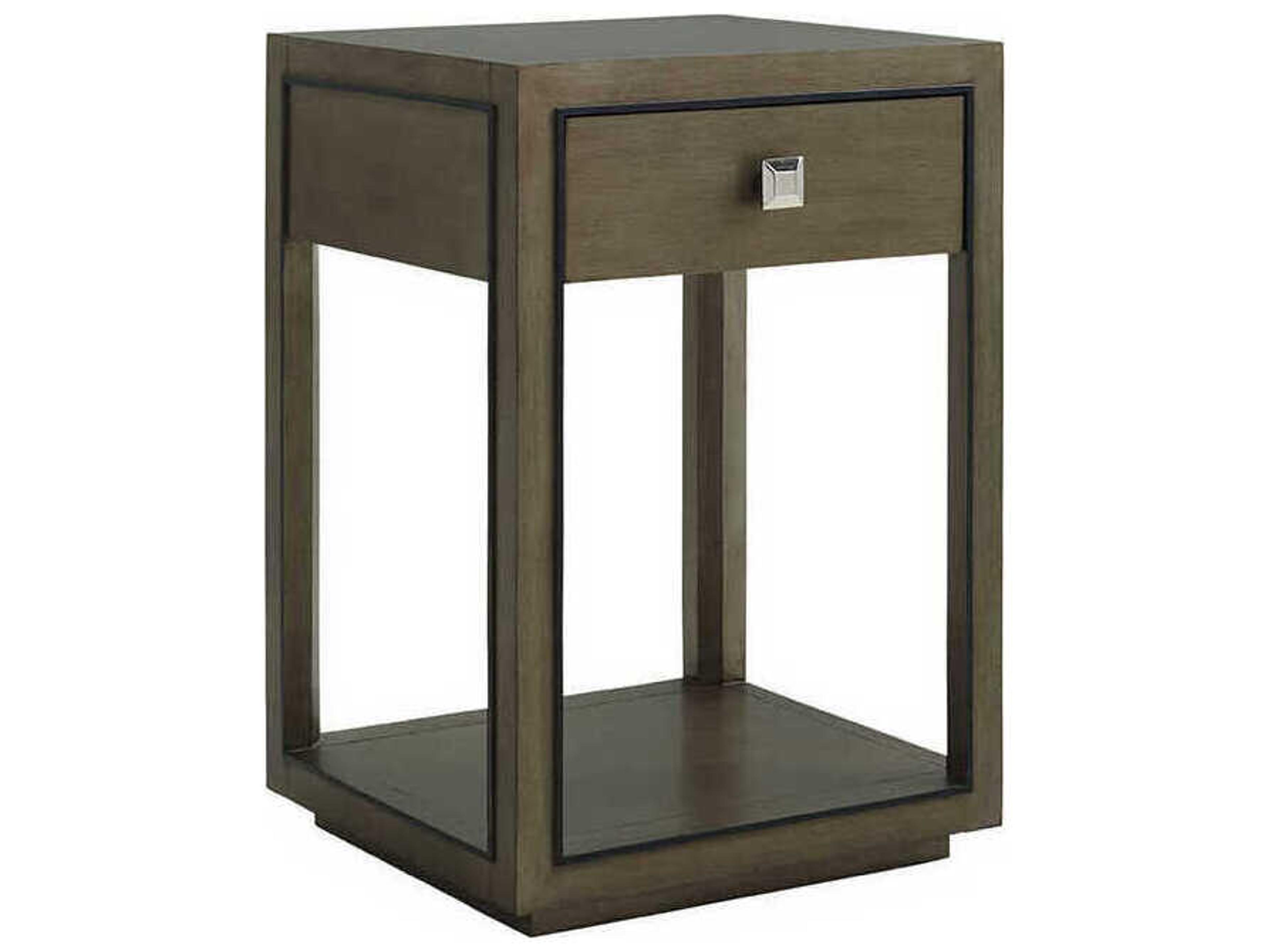 Lexington 1-Drawer Gray Nightstand