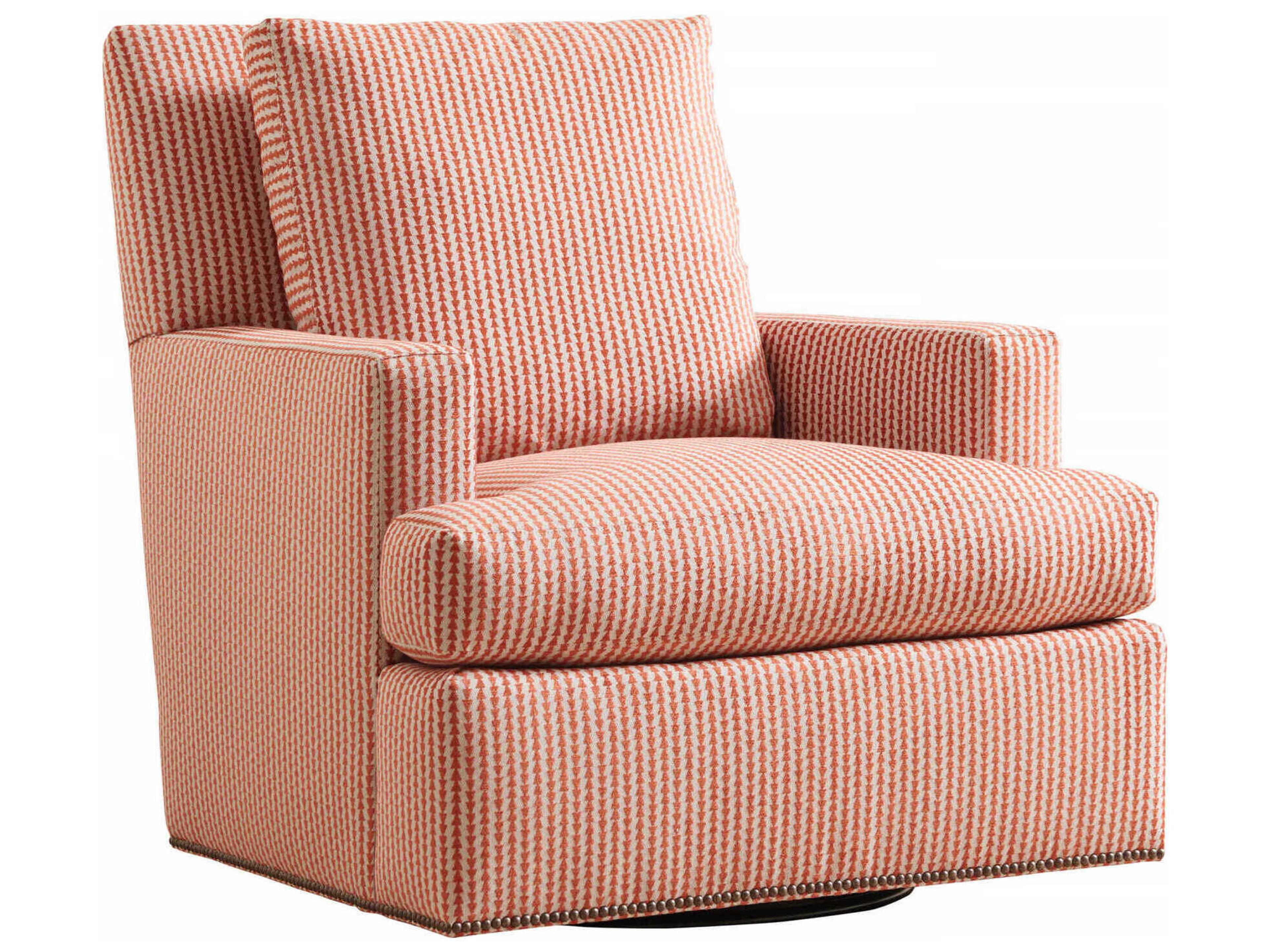 Lexington Upholstery Swivel Fabric Accent Chair