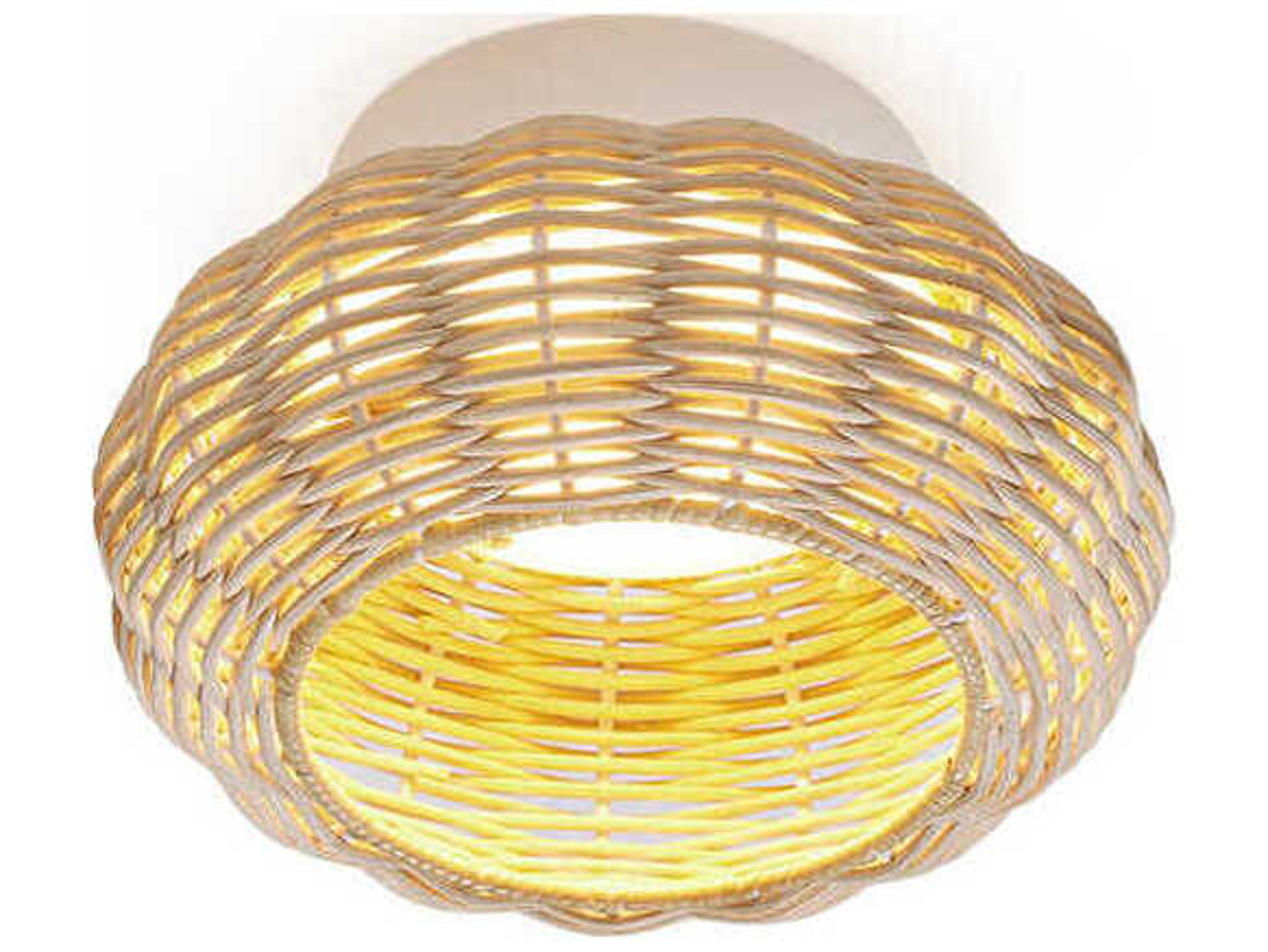 Luxcambra Niuet 1-Light White Round Flush Mount