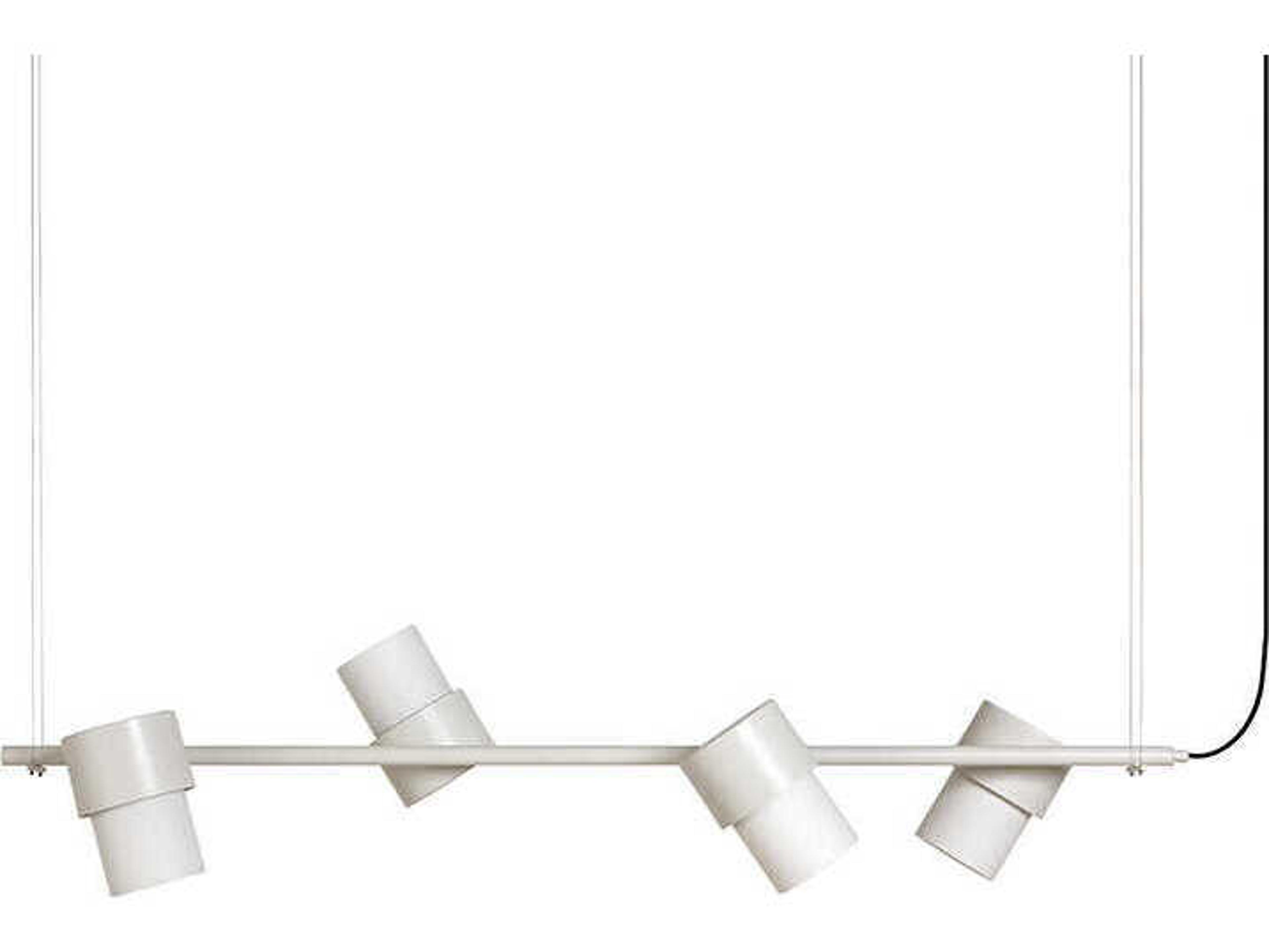 Luxcambra Kan 4-Light White Cylinder Island Pendant