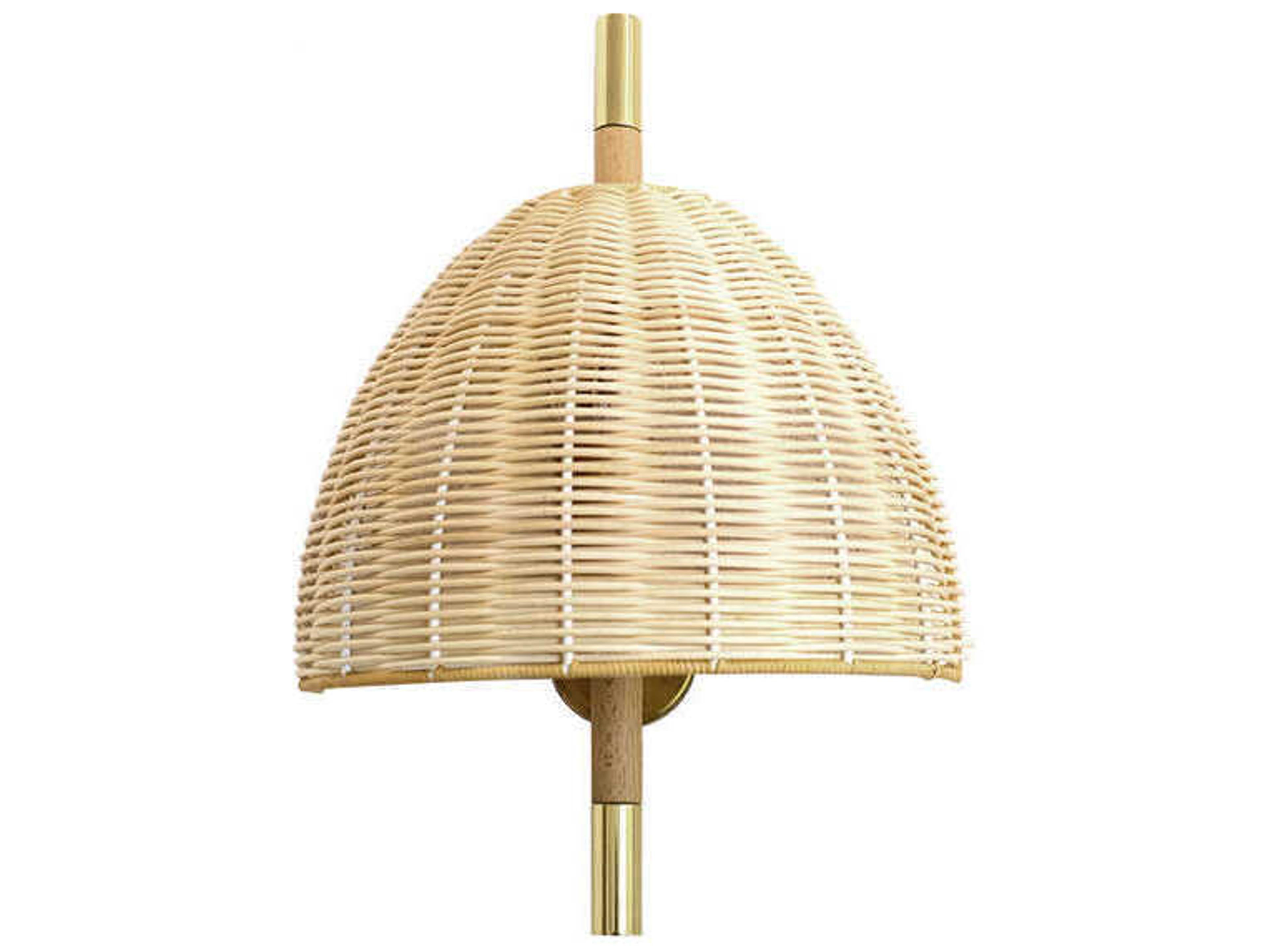 Luxcambra Ama 1-Light Polished Brass Brown Wall Sconce