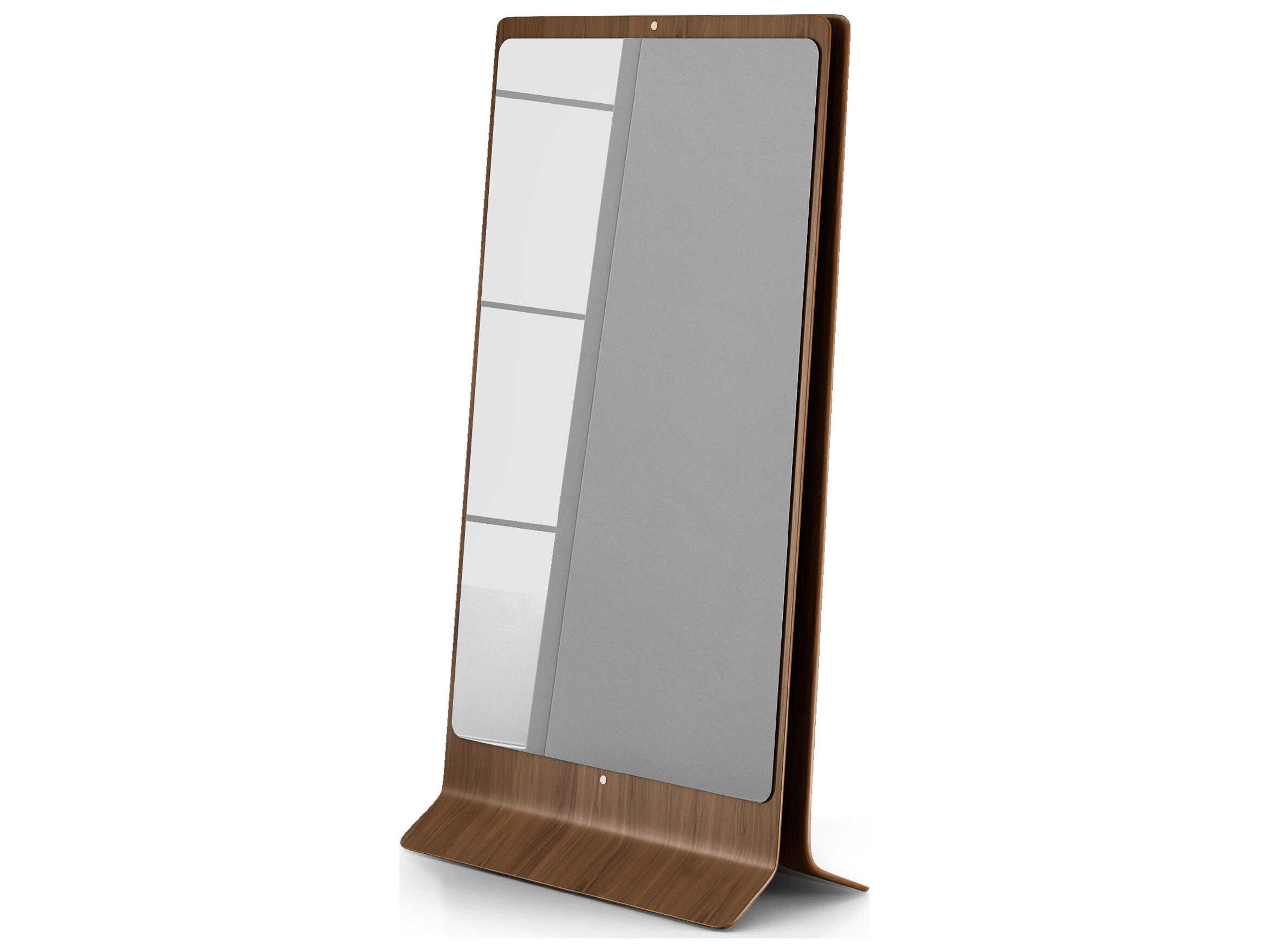 Luxcor Modluxe Strickland Mirror in Walnut and Metallic Graphite
