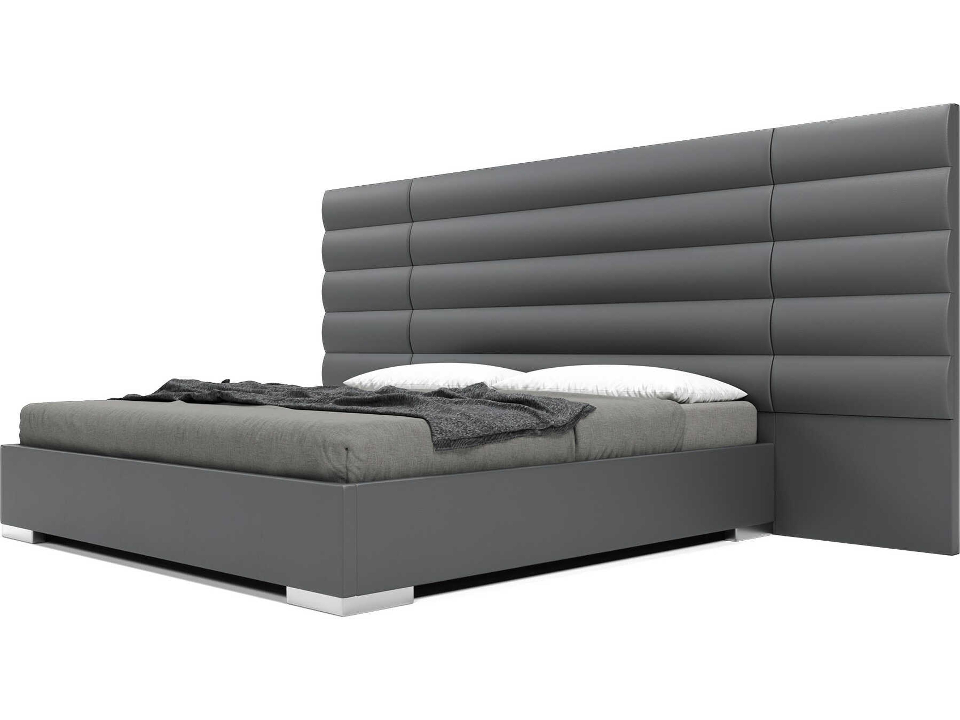 Luxcor Modluxe Bristol Queen Wall Bed in Granite Eco Leather