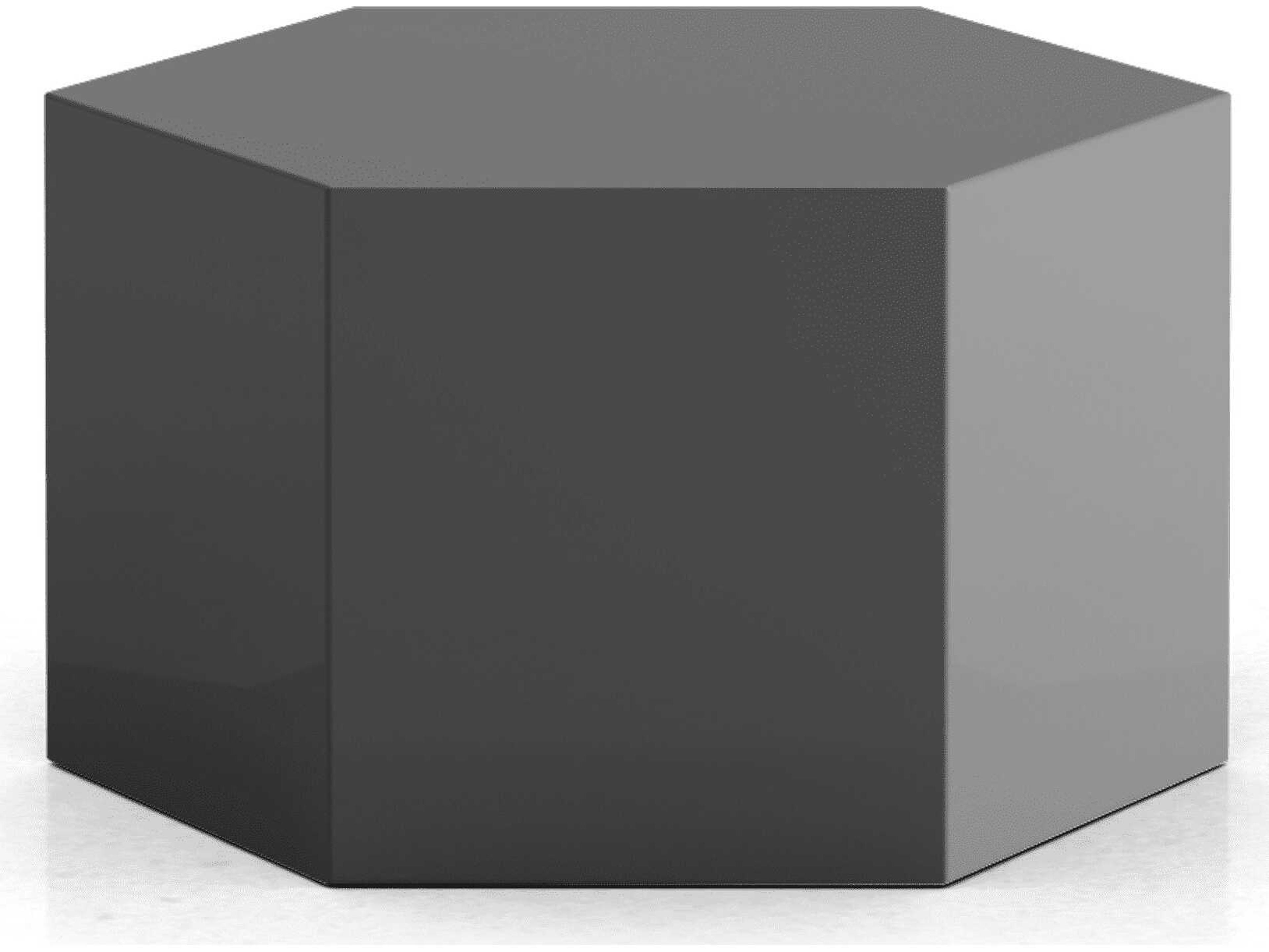 Luxcor Modluxe Hawes Occasional Table Glossy Dark Gull Gray / 10 in. Height