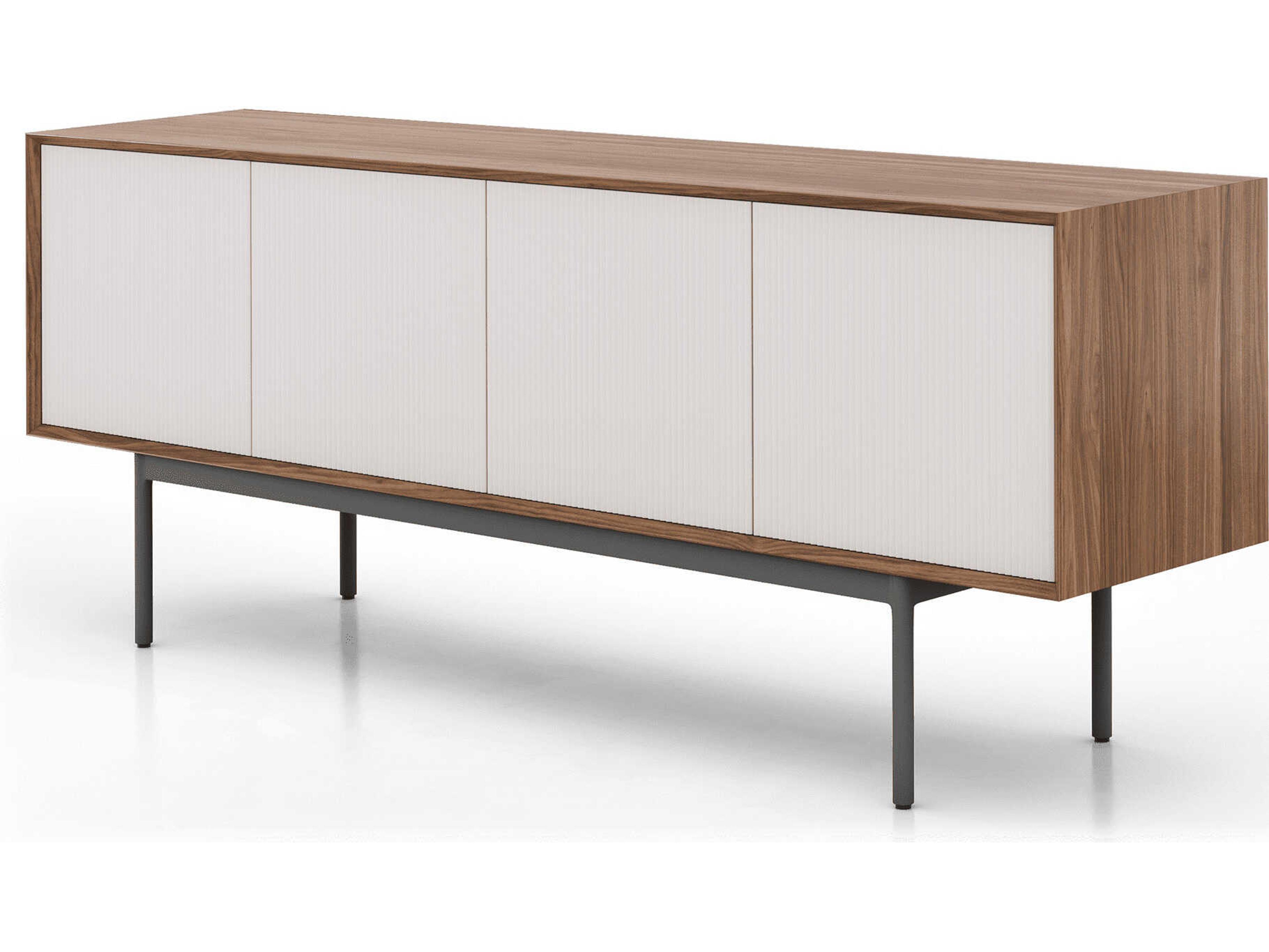 Luxcor Modluxe Calais Sideboard in Walnut and Matte Chateau Gray
