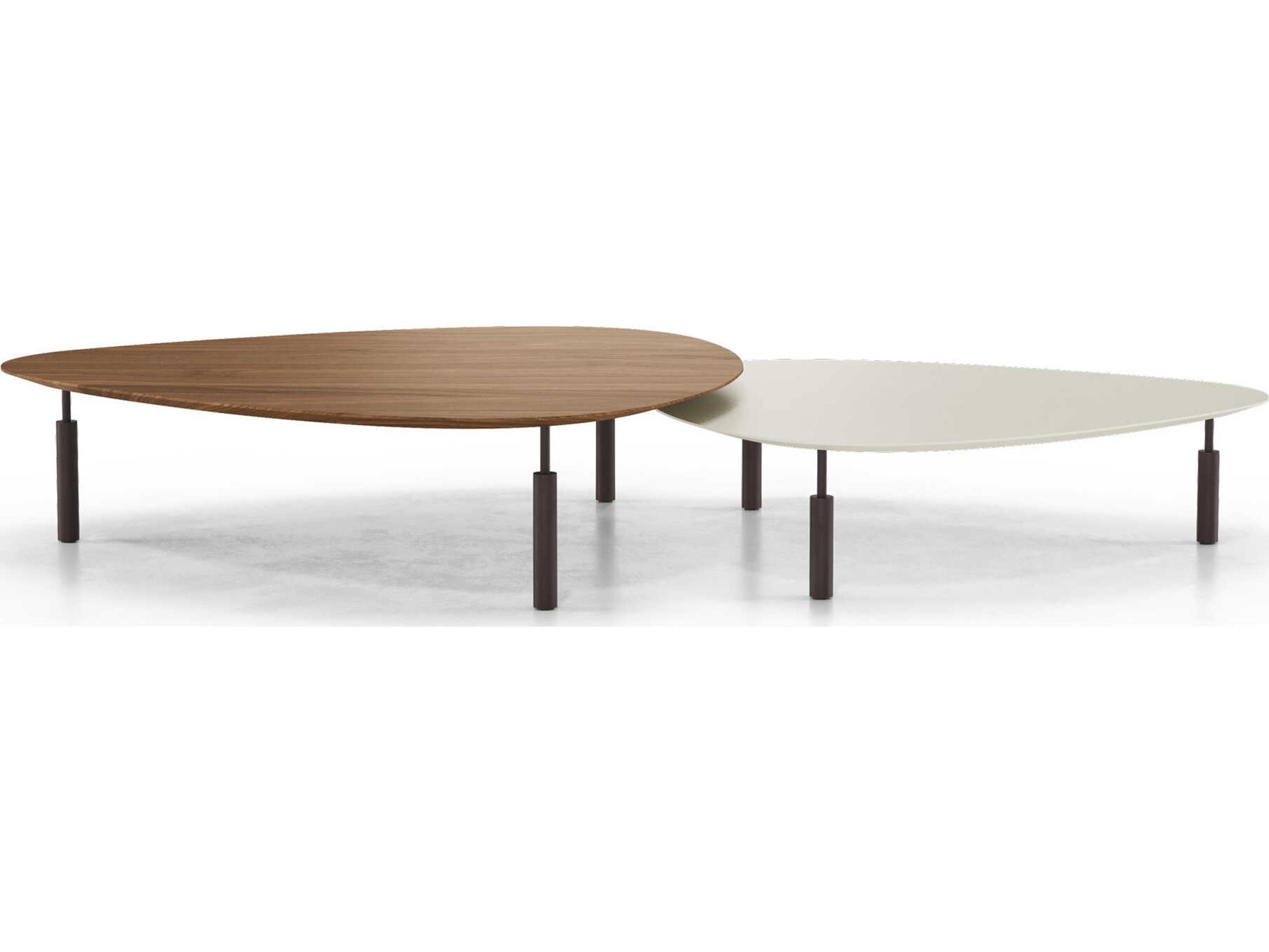 Luxcor Modluxe Livingston Nesting Coffee Tables in Walnut and Almond