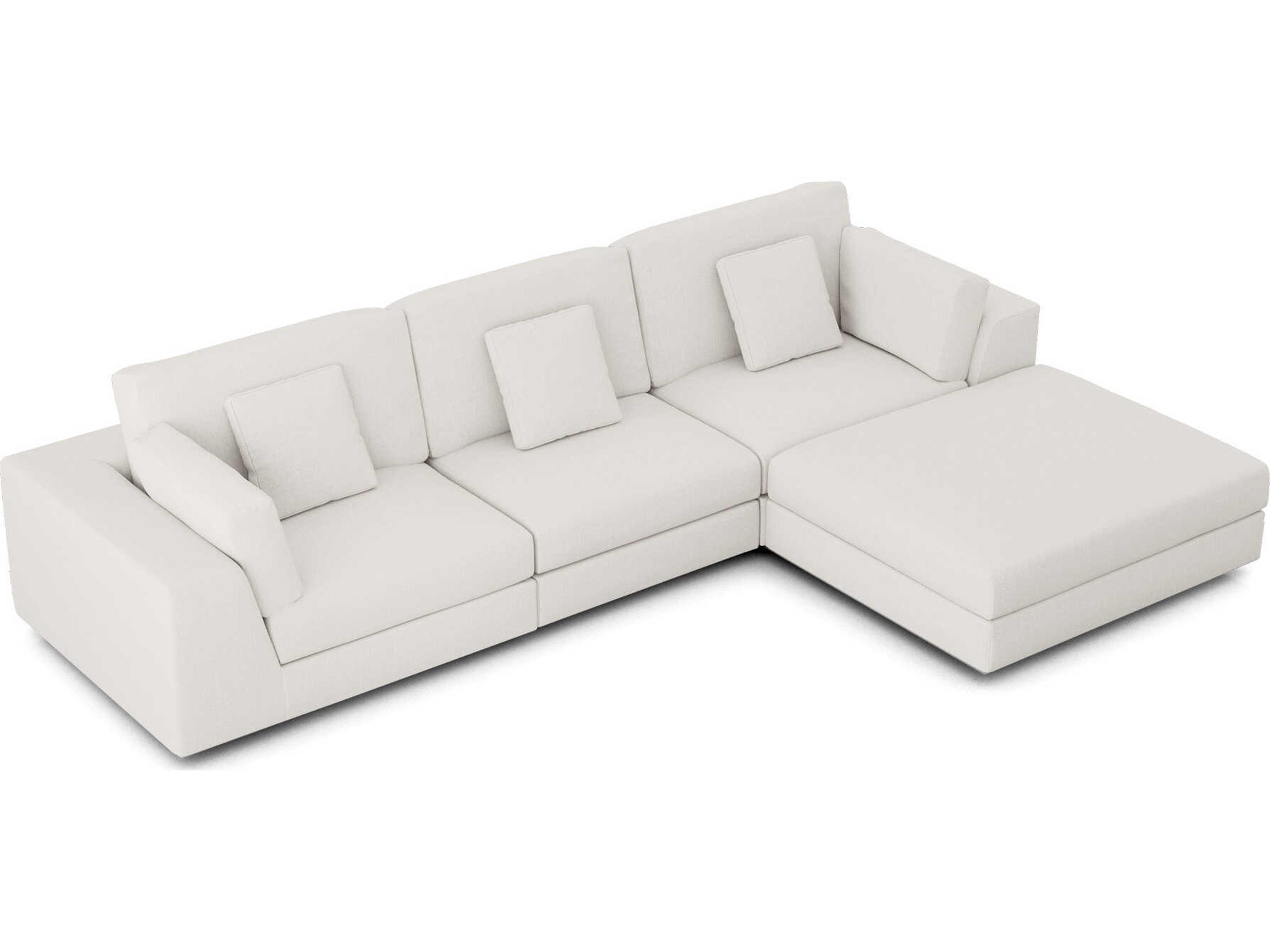 Luxcor Modluxe Vera Modular Sofa Set 06 in Chalk Fabric