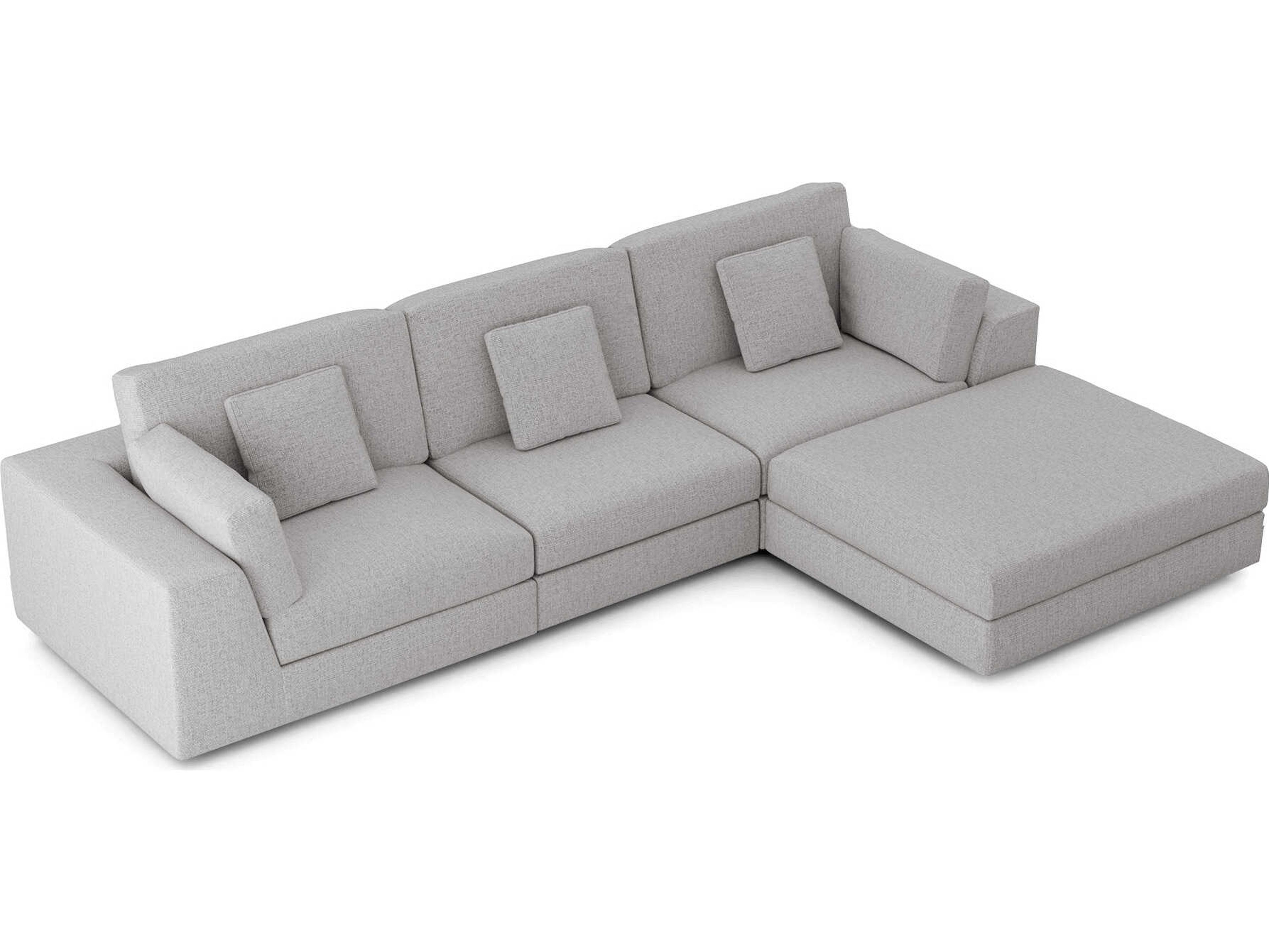 Luxcor Modluxe Vera Modular Sofa Set 06 in Gris Fabric
