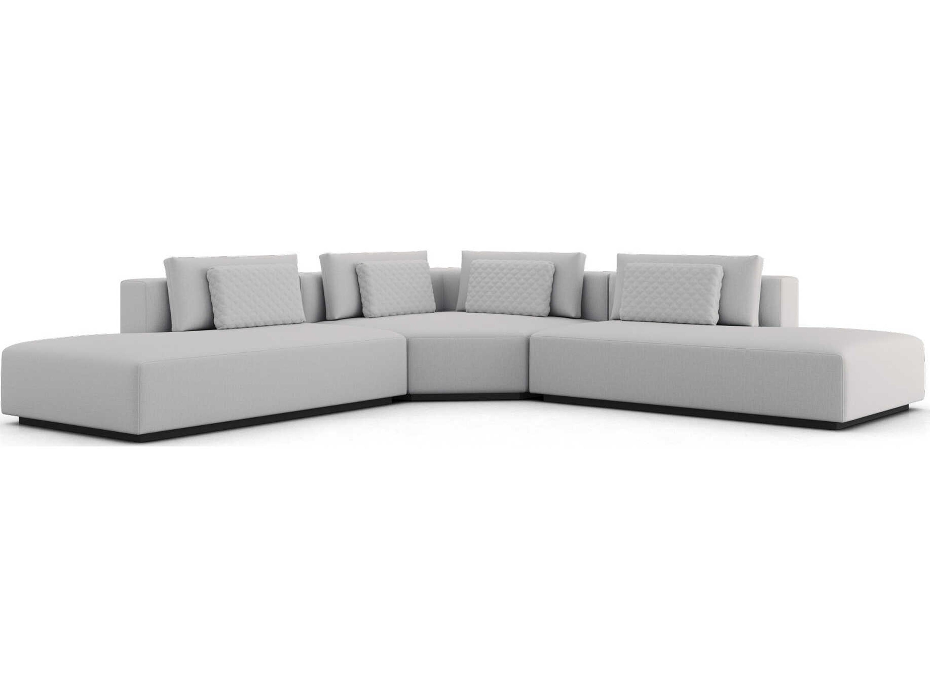 Luxcor Modluxe Siena Modular Sofa Set 27 in Gris Fabric