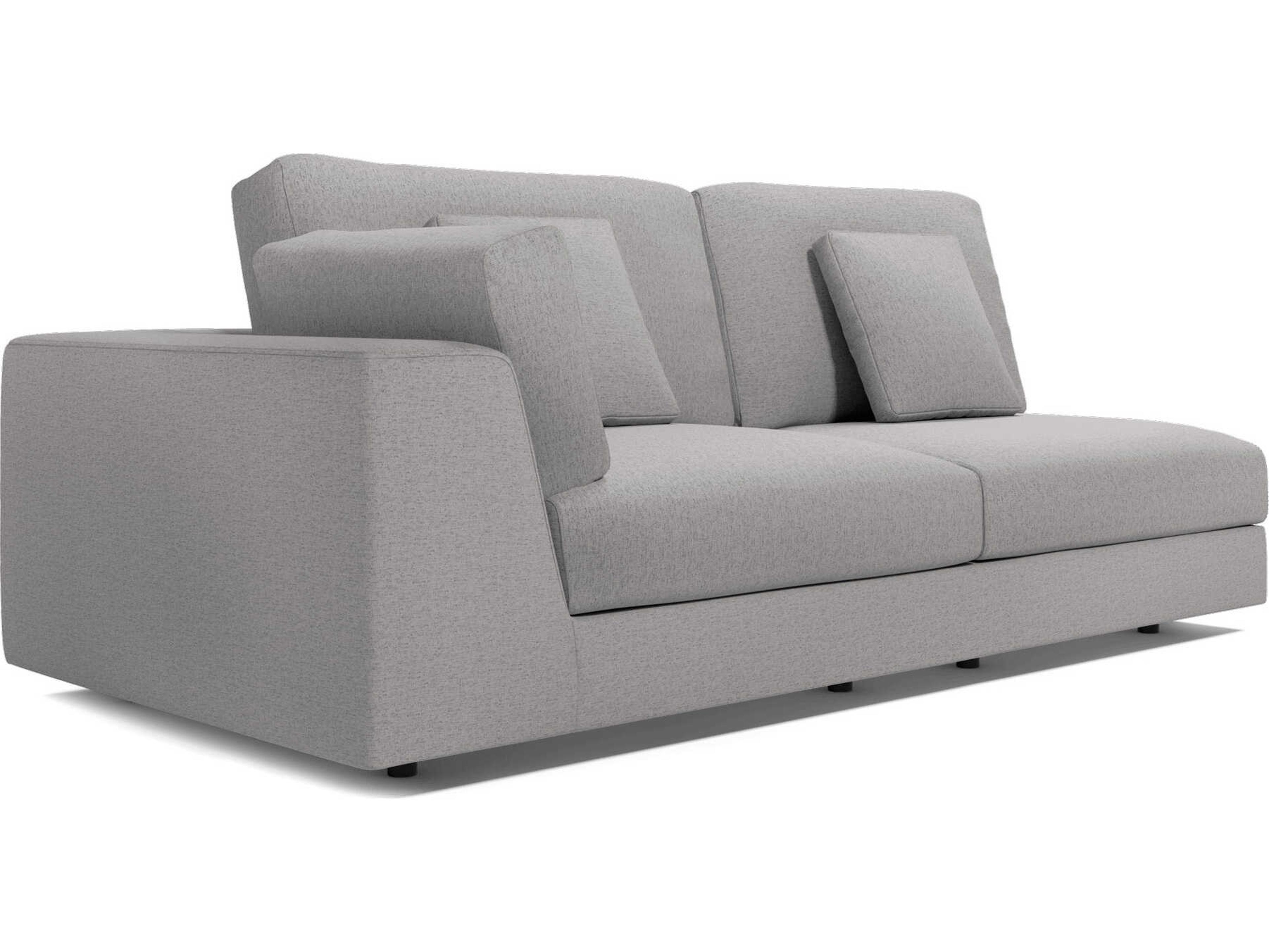 Luxcor Modluxe Vera Modular Left Arm Sofa in Gris Fabric