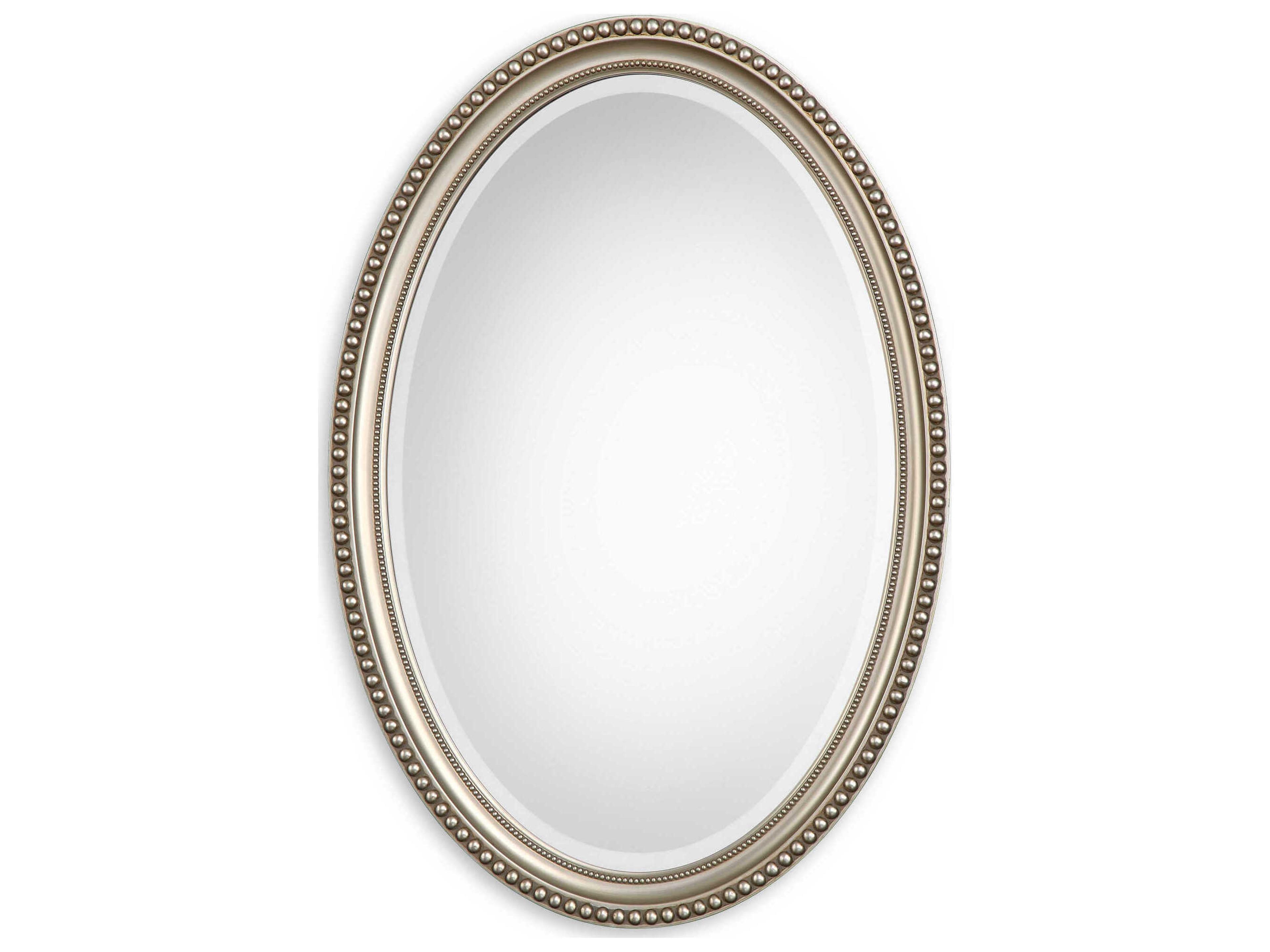Luxecor Illumination Metallic Silver Oval Wall Mirror