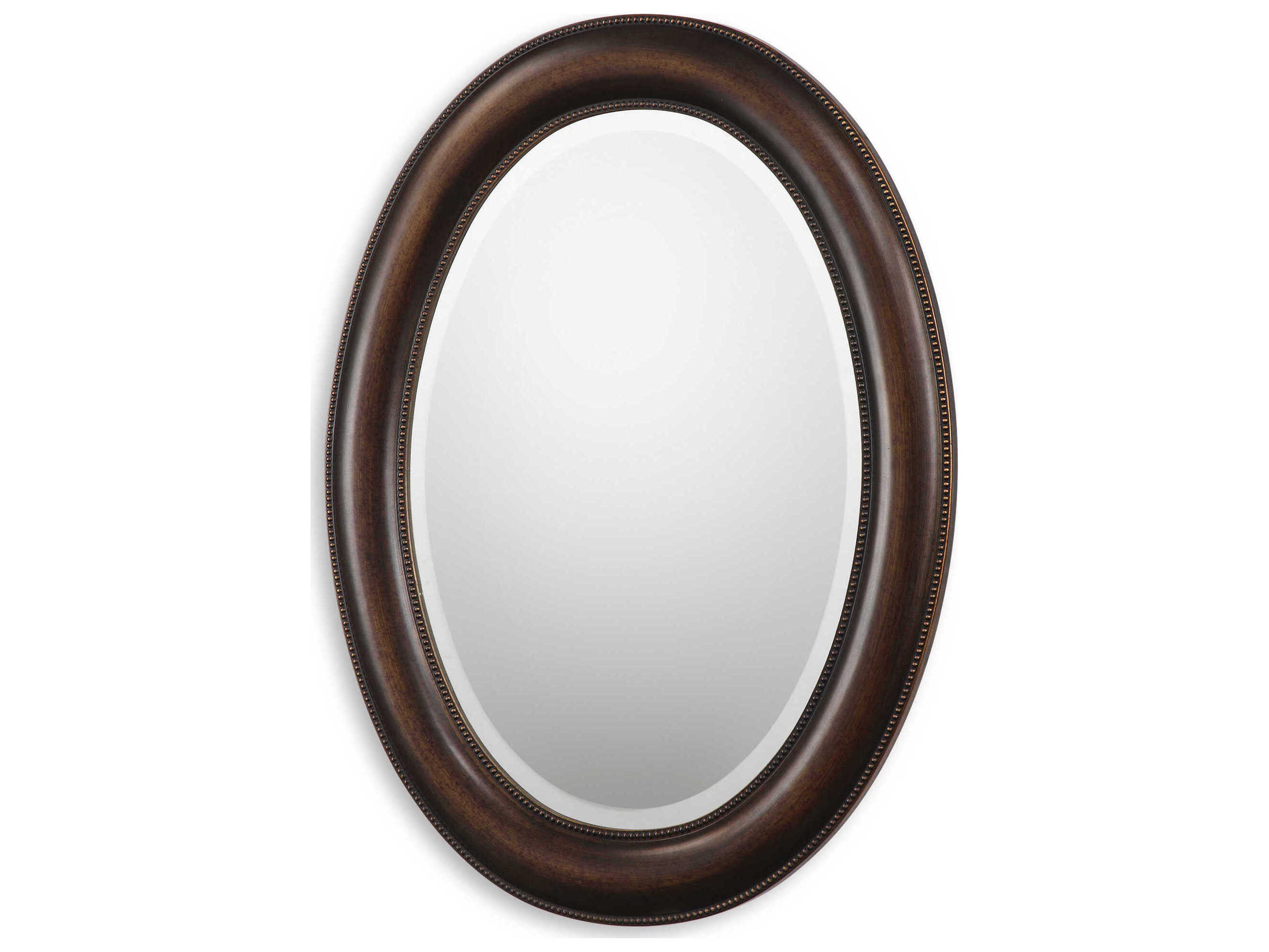 Luxecor Illumination Dark Bronze Antique Gold Oval Wall Mirror