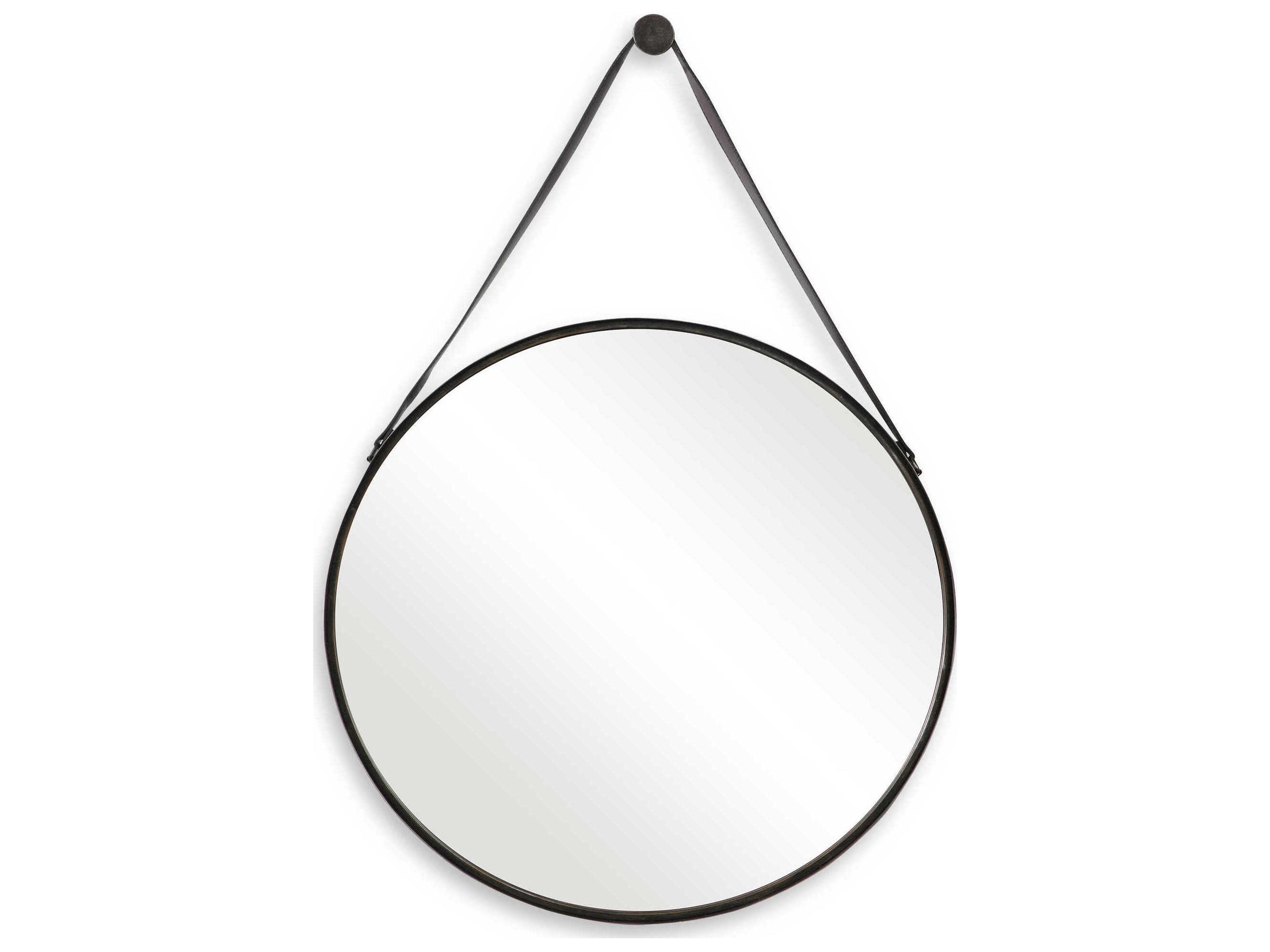 Luxecor Illumination Antique Bronze Round Wall Mirror