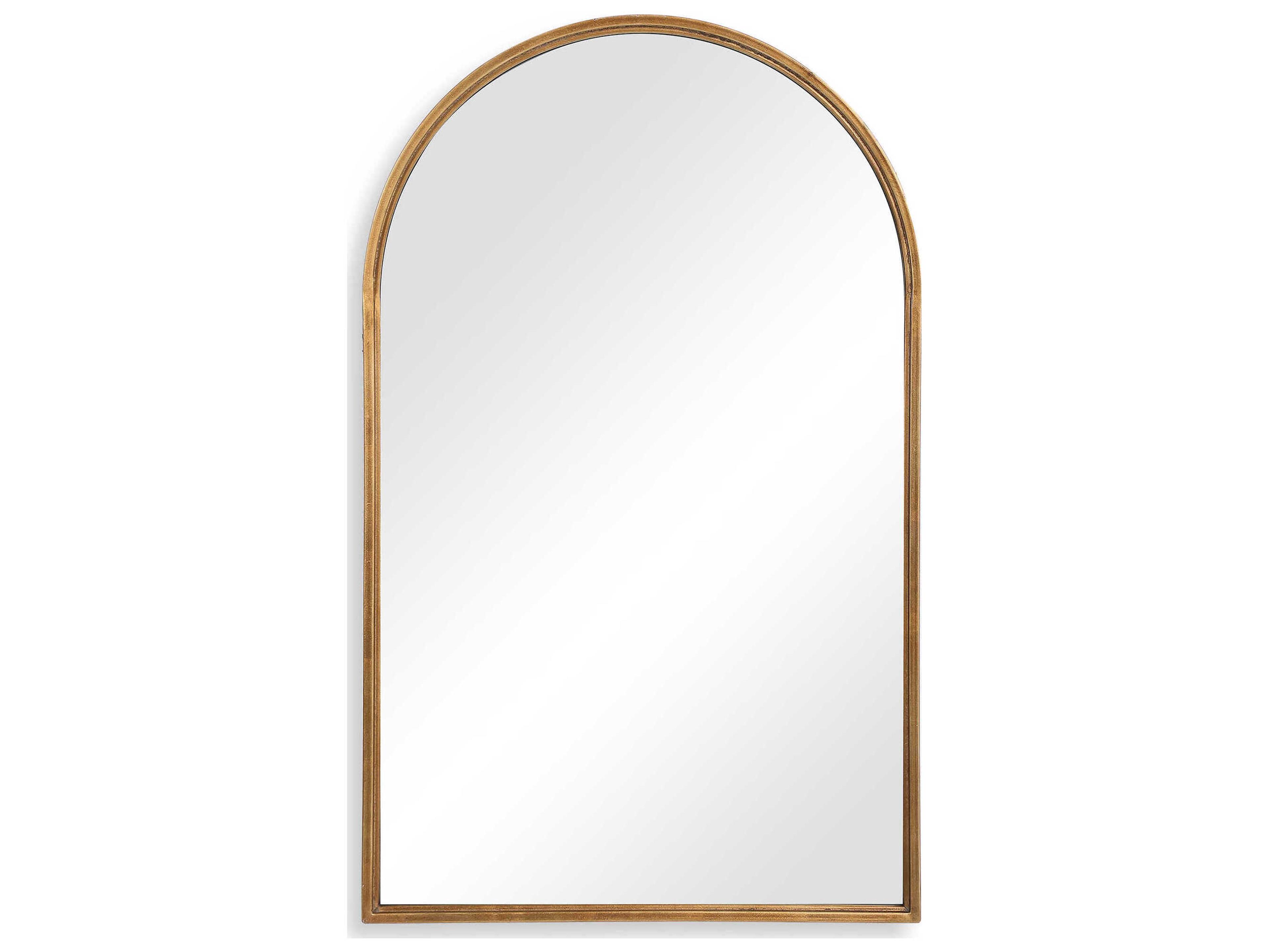 Luxecor Illumination Lightly Antiqued Gold Leaf Wall Mirror
