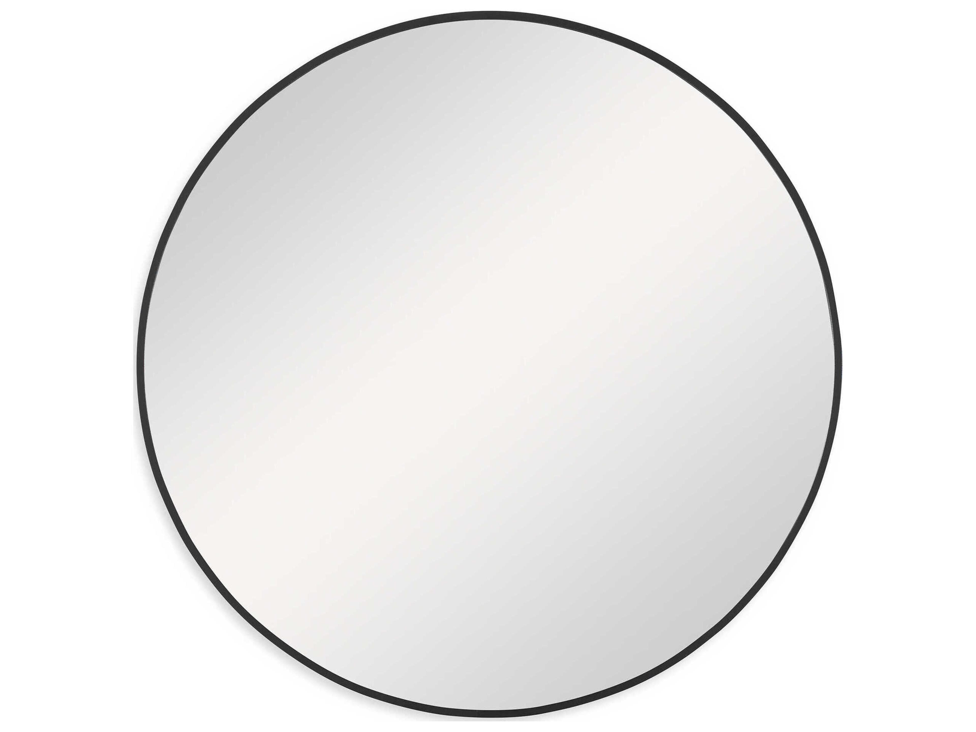 Luxecor Illumination Satin Black Round Wall Mirror