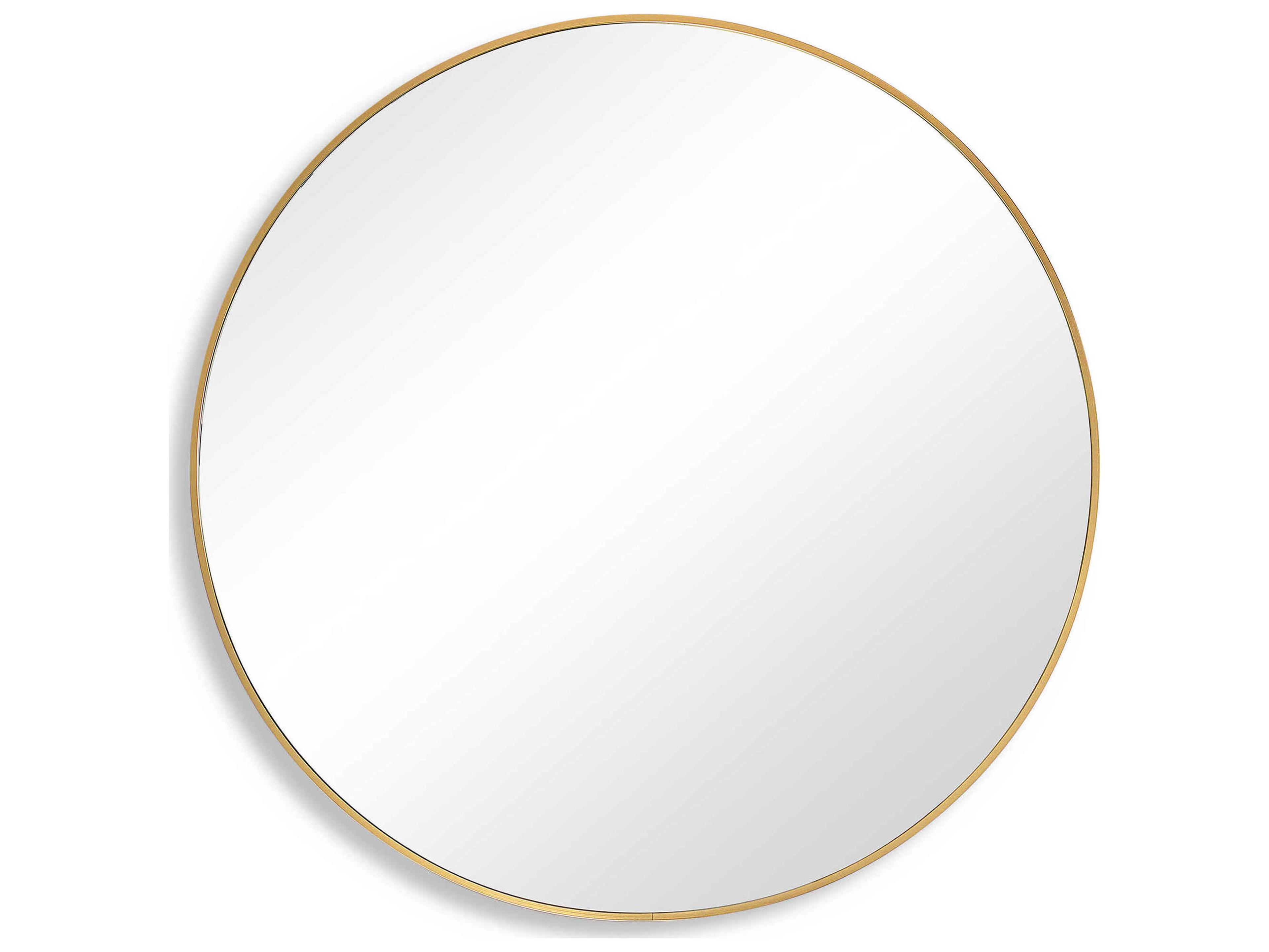 Luxecor Illumination Brushed Gold Round Wall Mirror