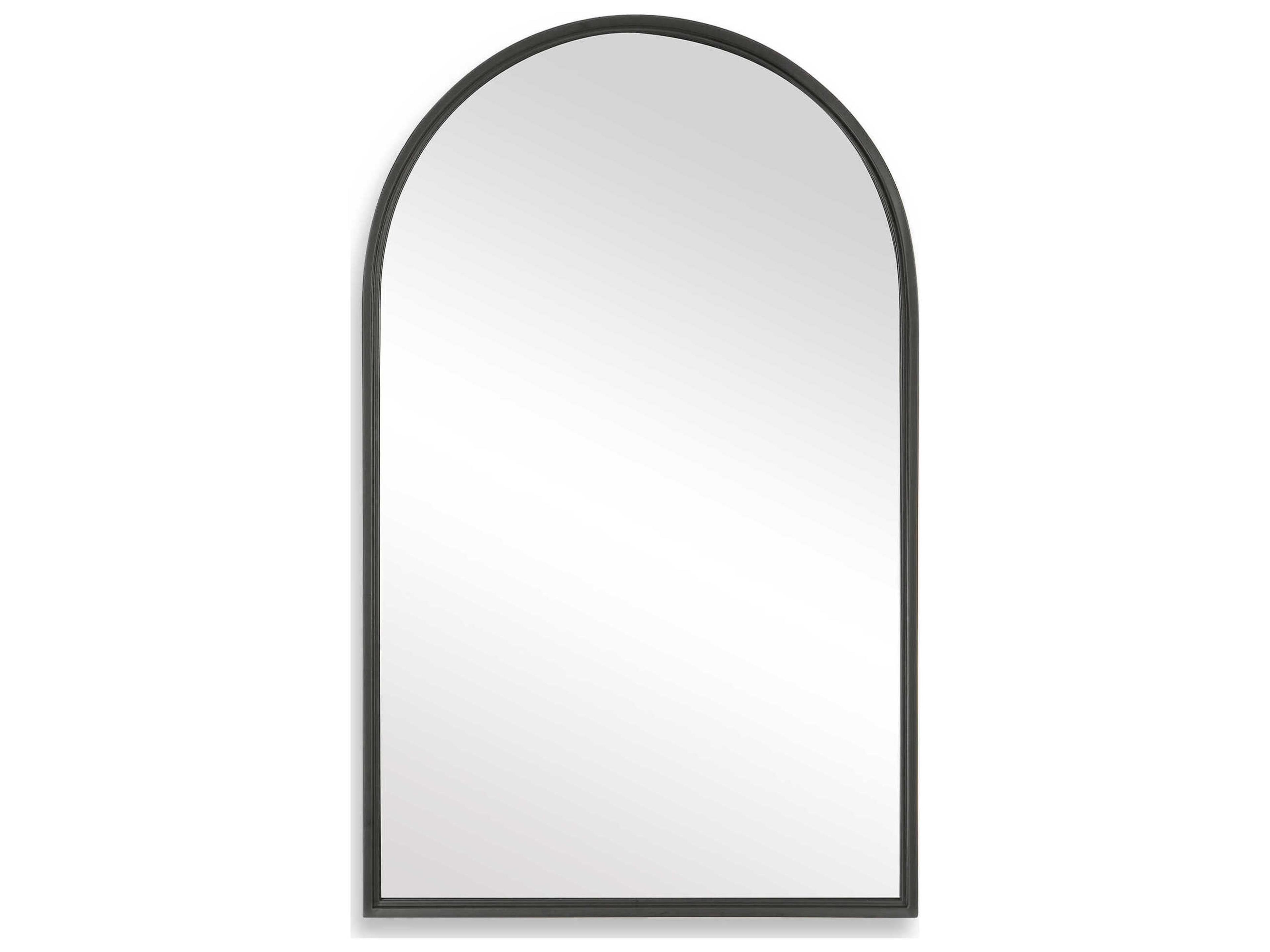 Luxecor Illumination Matte Black Wall Mirror