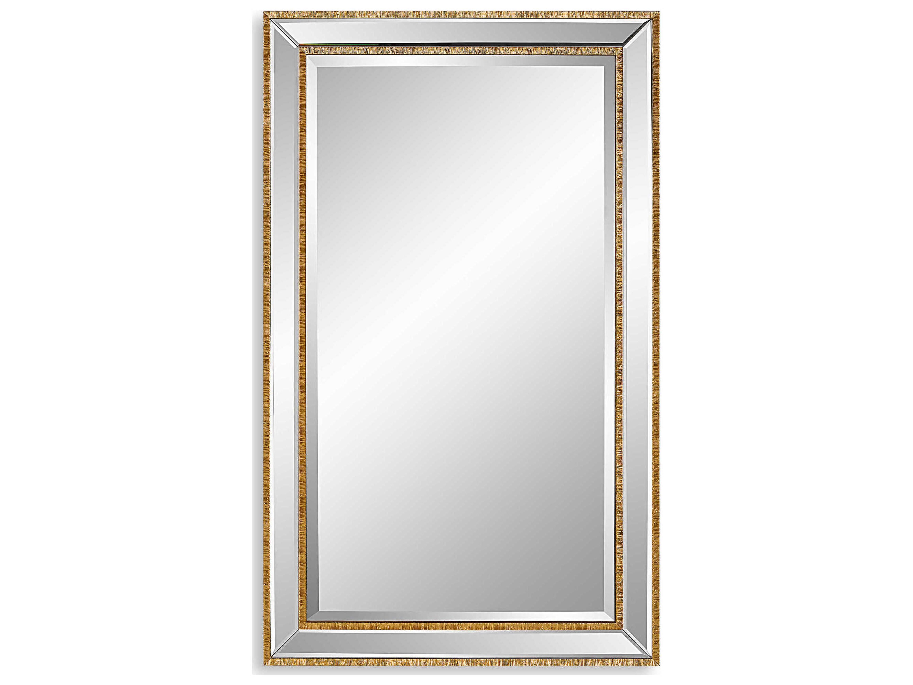 Luxecor Illumination Gold Rectangular Wall Mirror