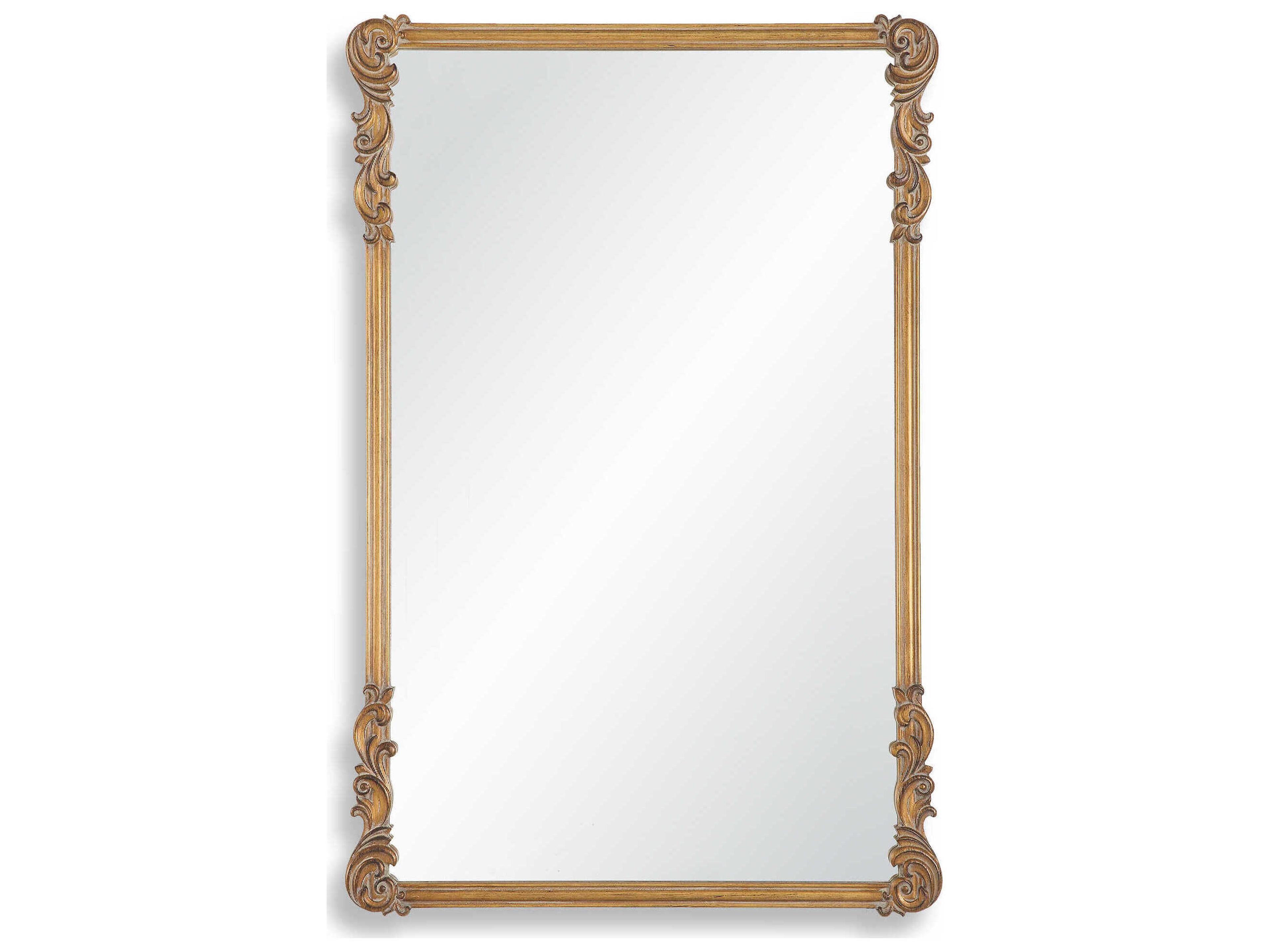 Luxecor Illumination Antique Gold Rectangular Wall Mirror