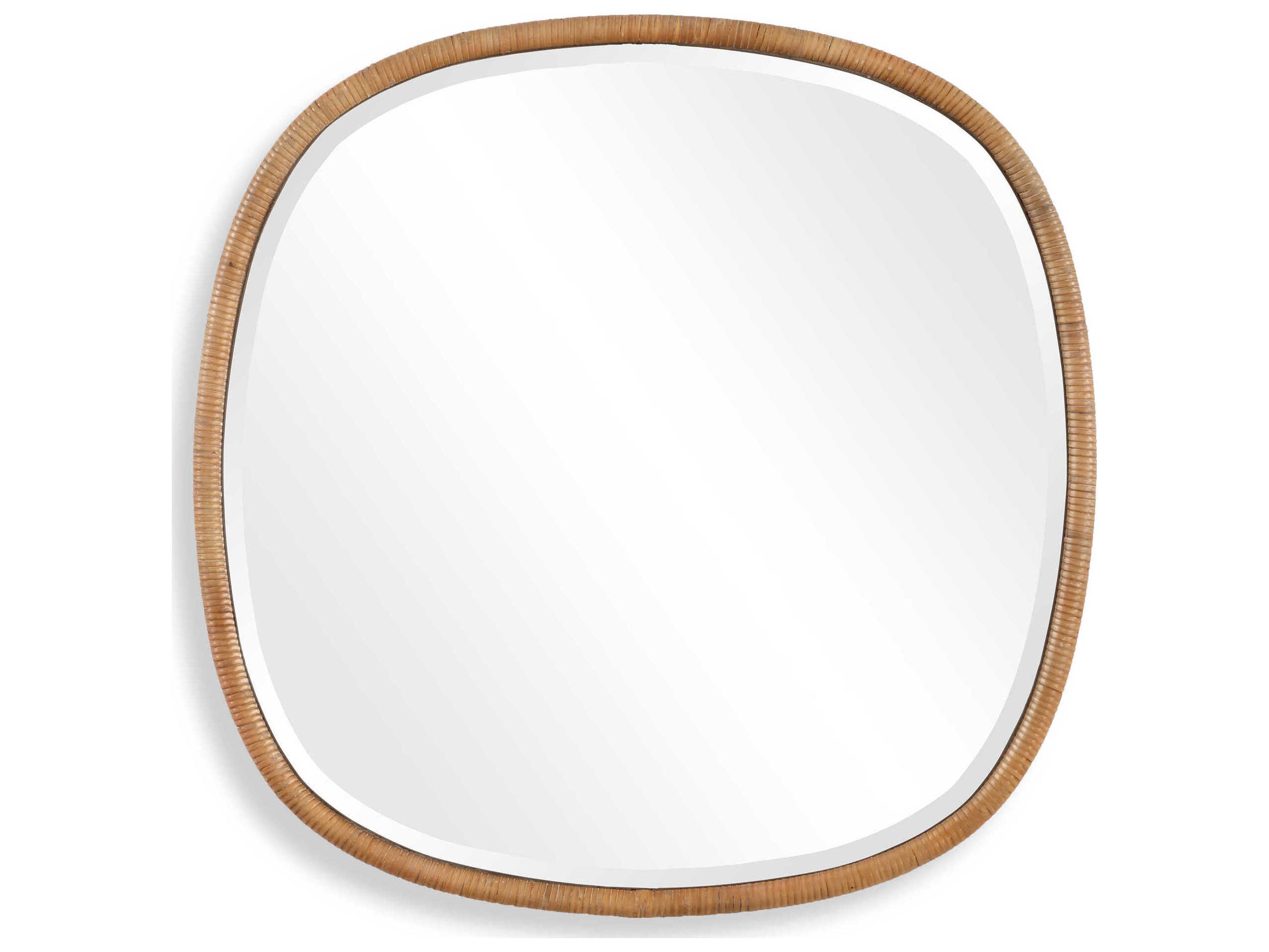 Luxecor Illumination Natural Rattan Round Wall Mirror