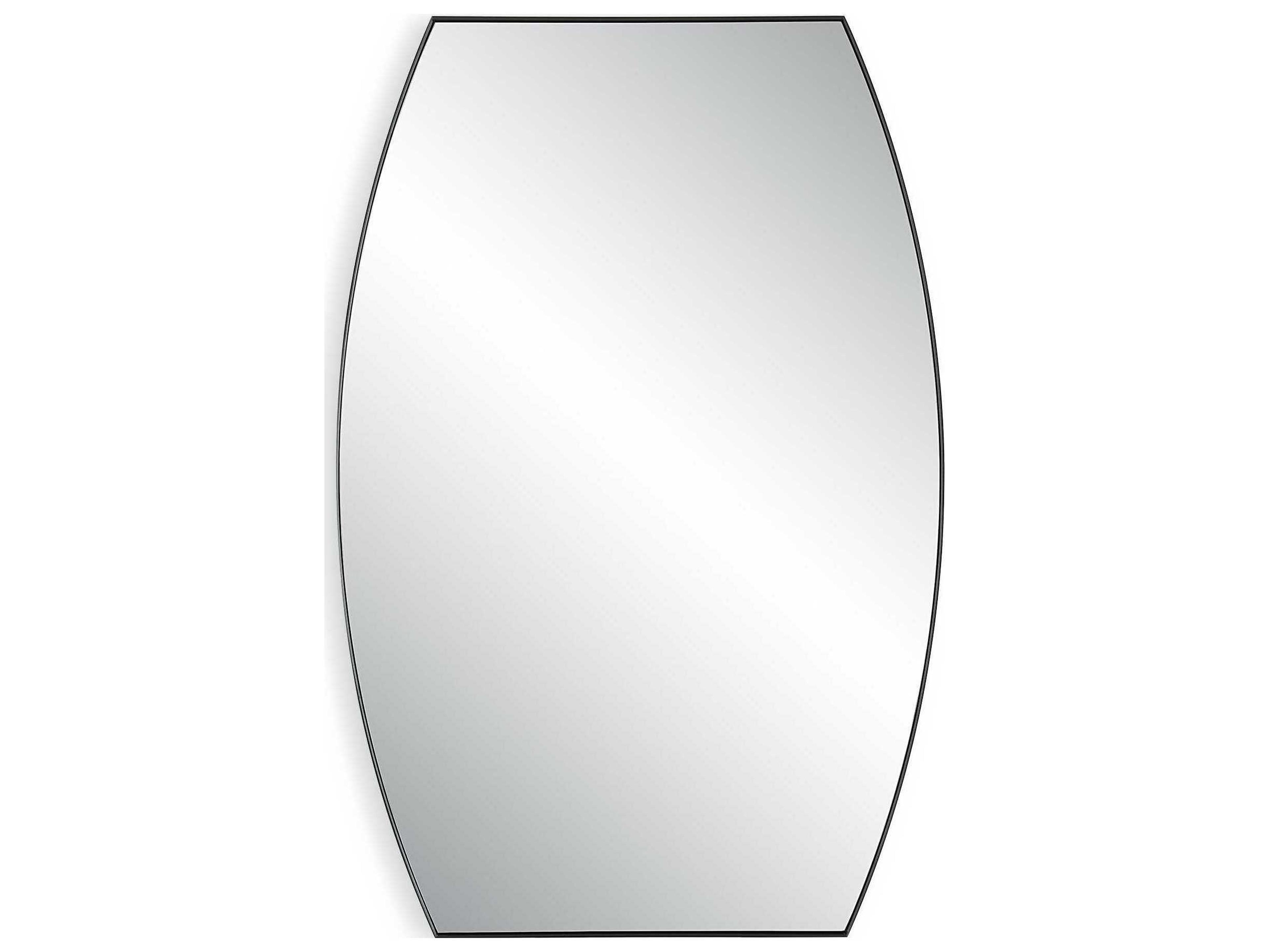 Luxecor Illumination Matte Black Wall Mirror