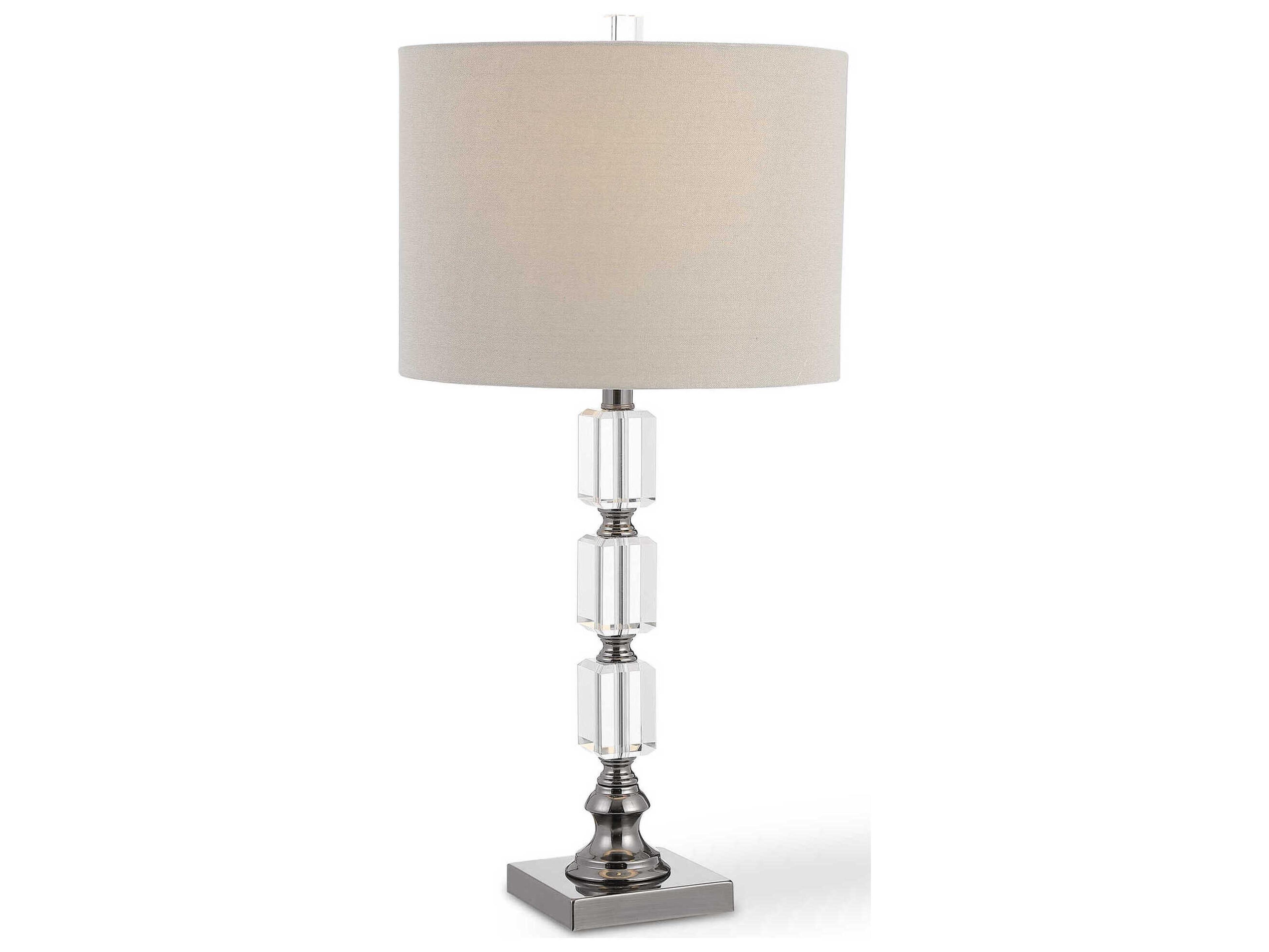 Luxecor Illumination Dark Antique Nickel Round Hardback Buffet Lamp