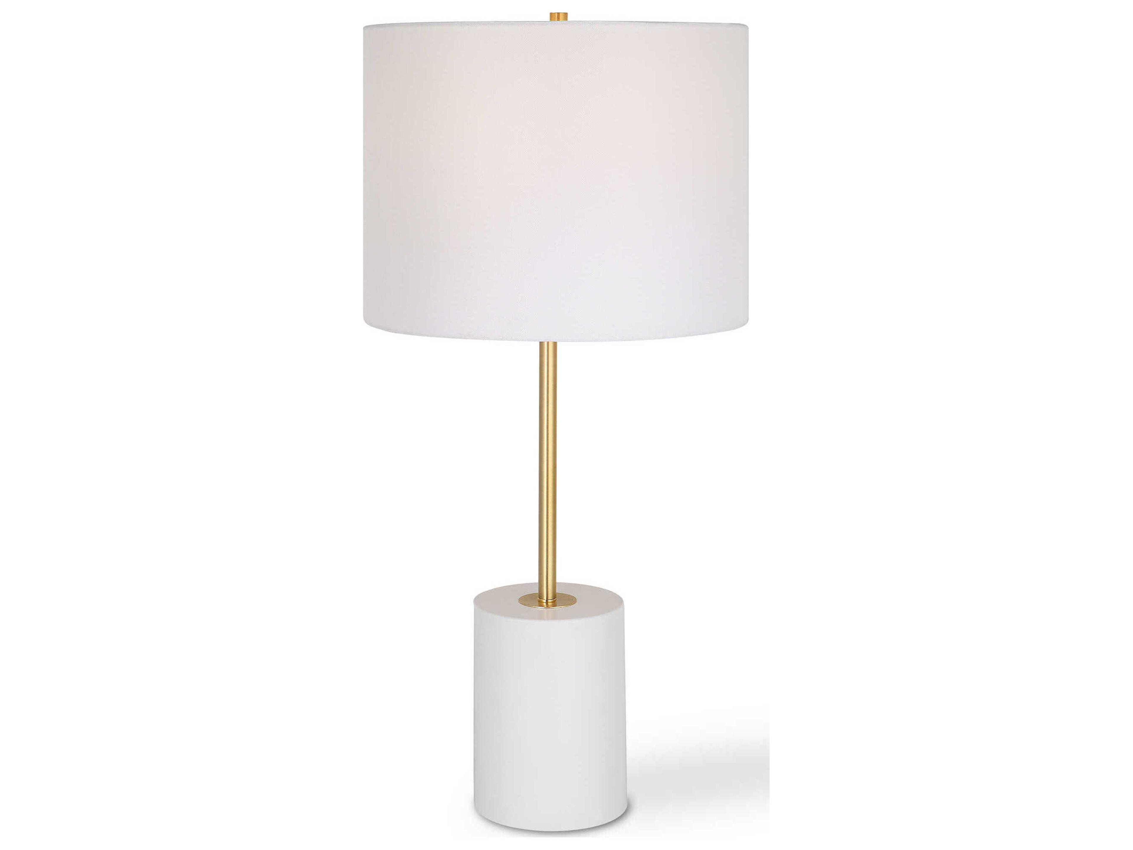 Luxecor Illumination White Gold Drum Hardback Buffet Lamp