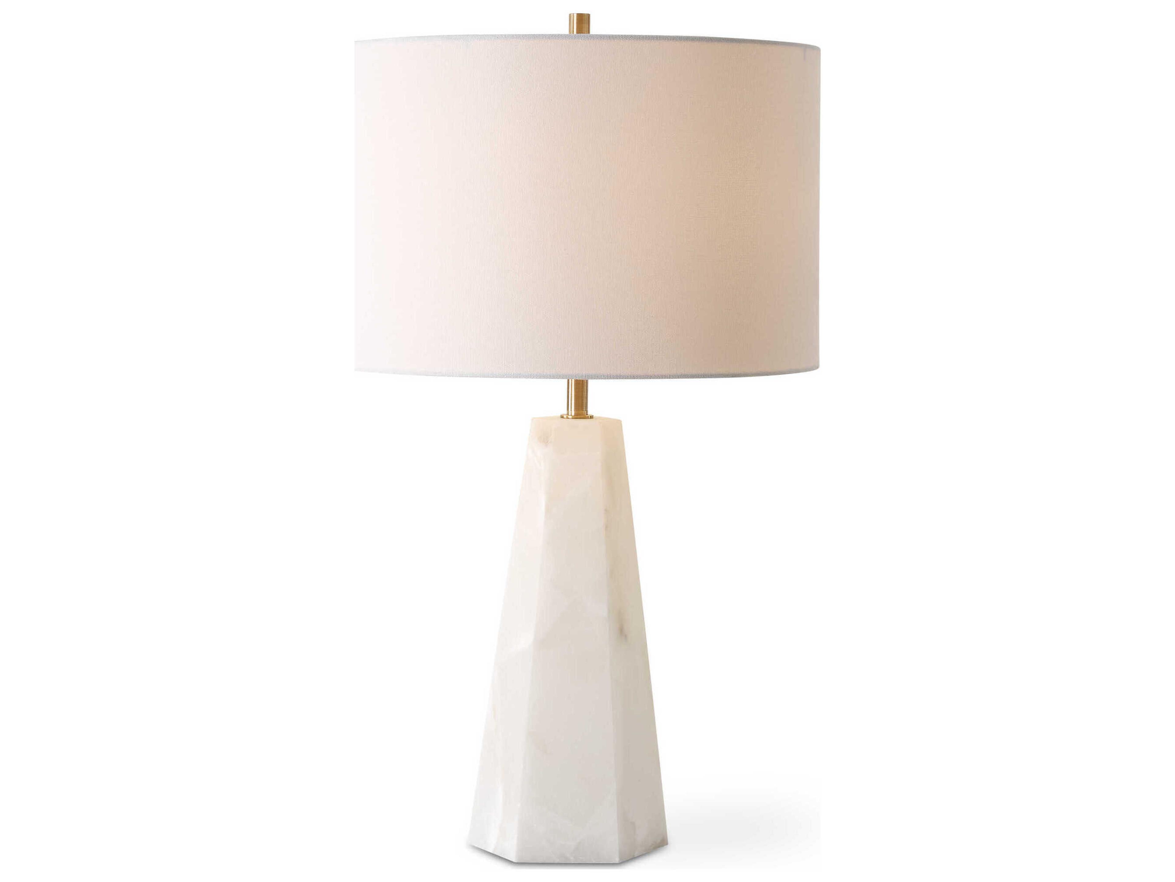 Luxecor Illumination Cream Round Drum Hardback Shade White Table Lamp