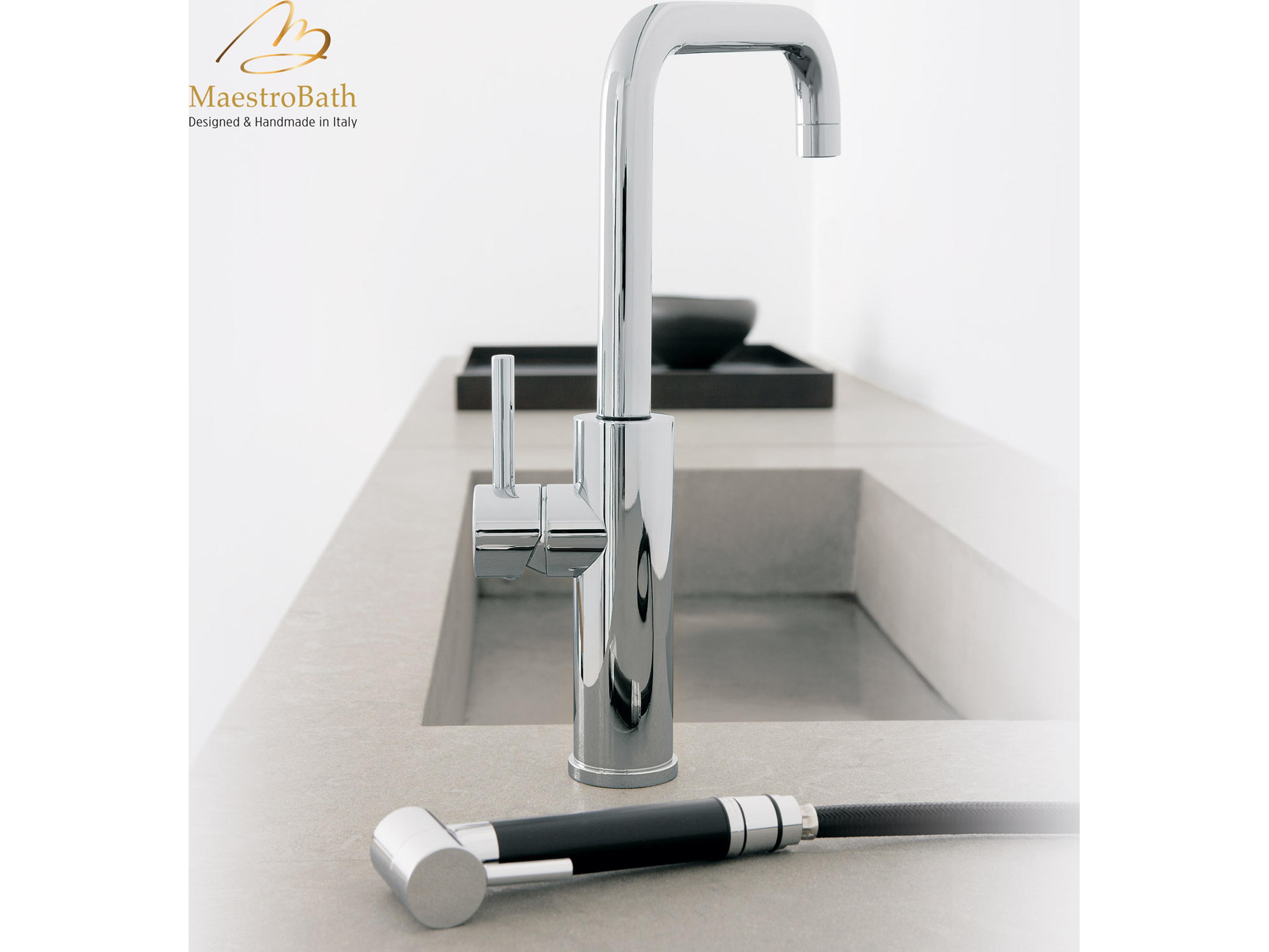 Dolcevita Faucet with Side Sprayer  Chrome