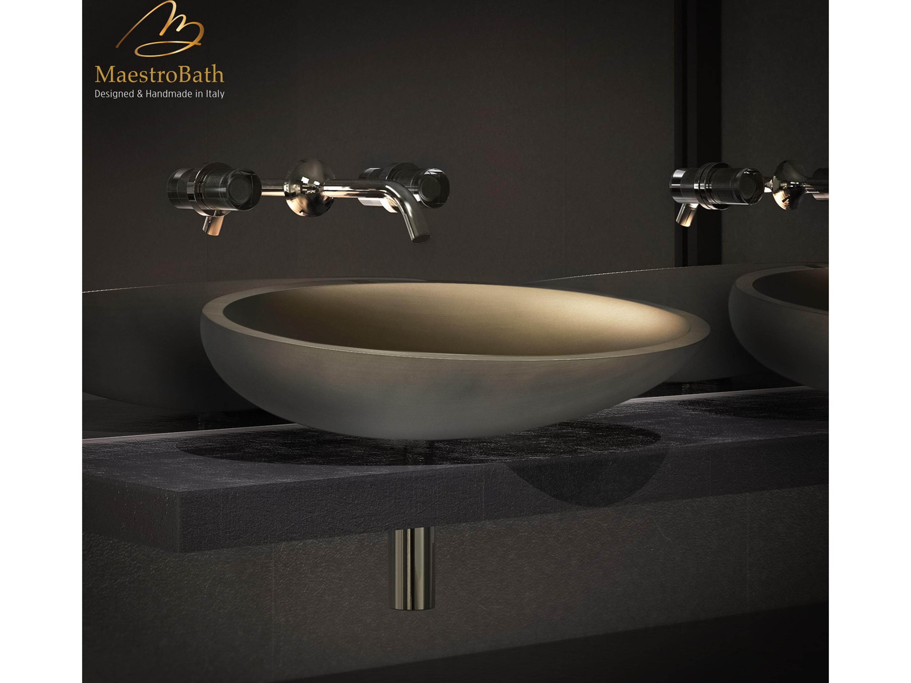 Ylenia Cigno Max Vessel Sink  Bronze
