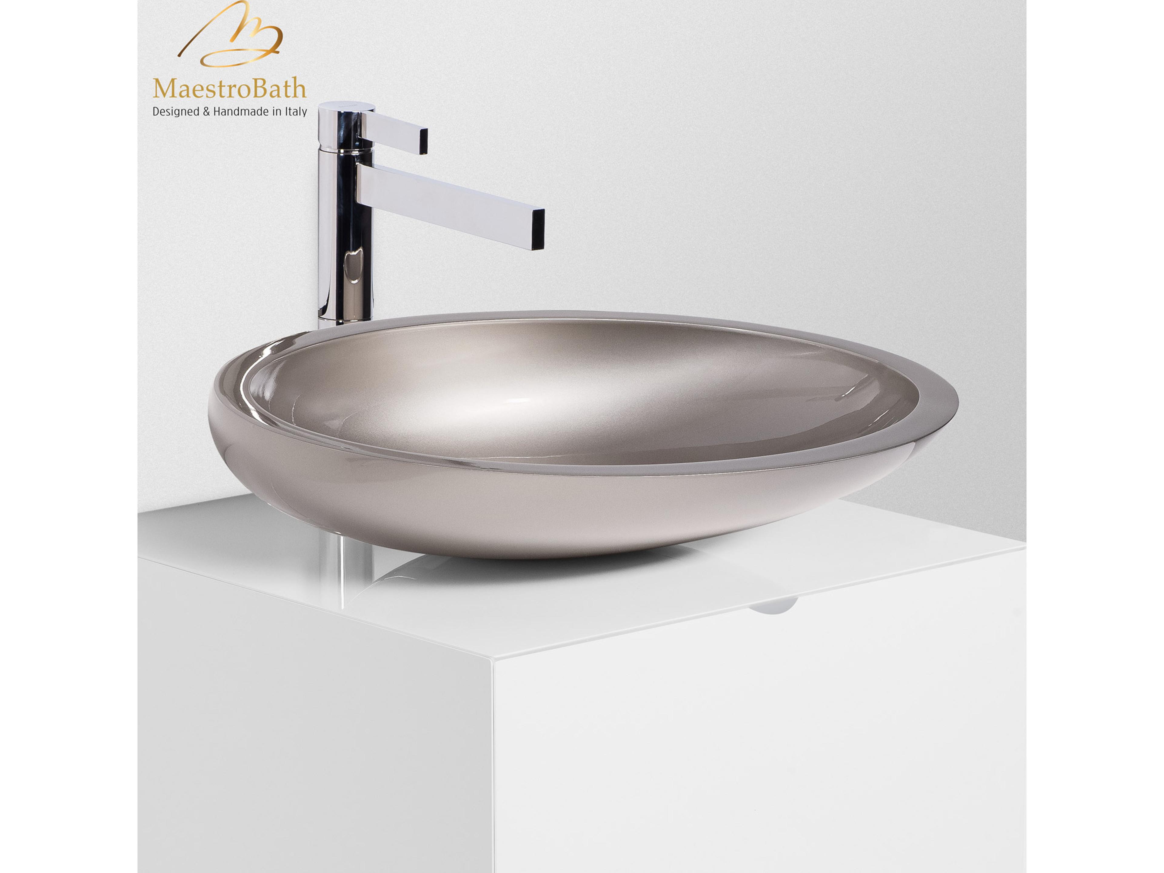 Ylenia Cigno Max Vessel Sink  Platinum
