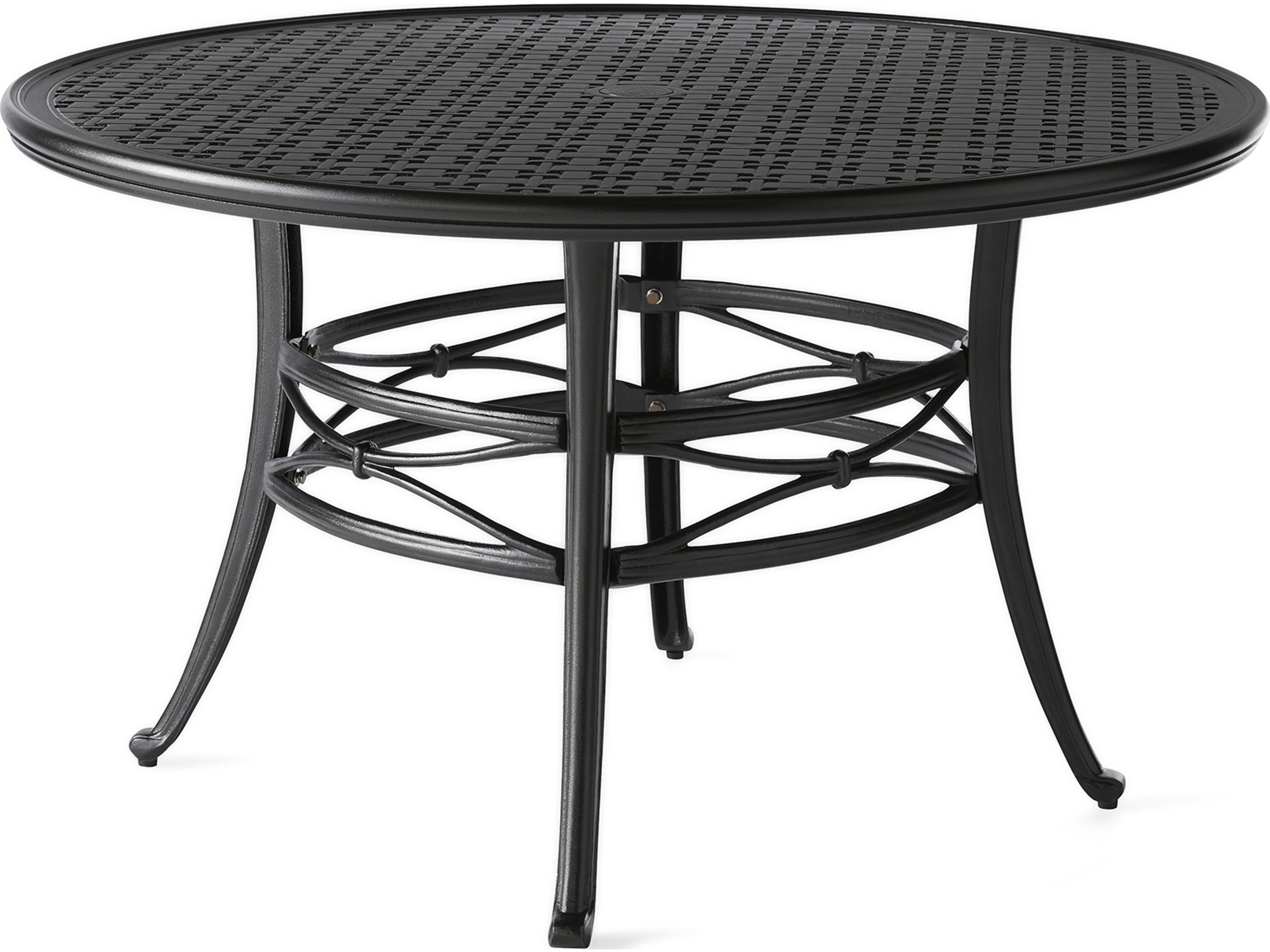 Mallin Napa Round Patio Dining Table with Umbrella Hole